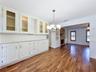 Custom handcrafted cabinets in dining area