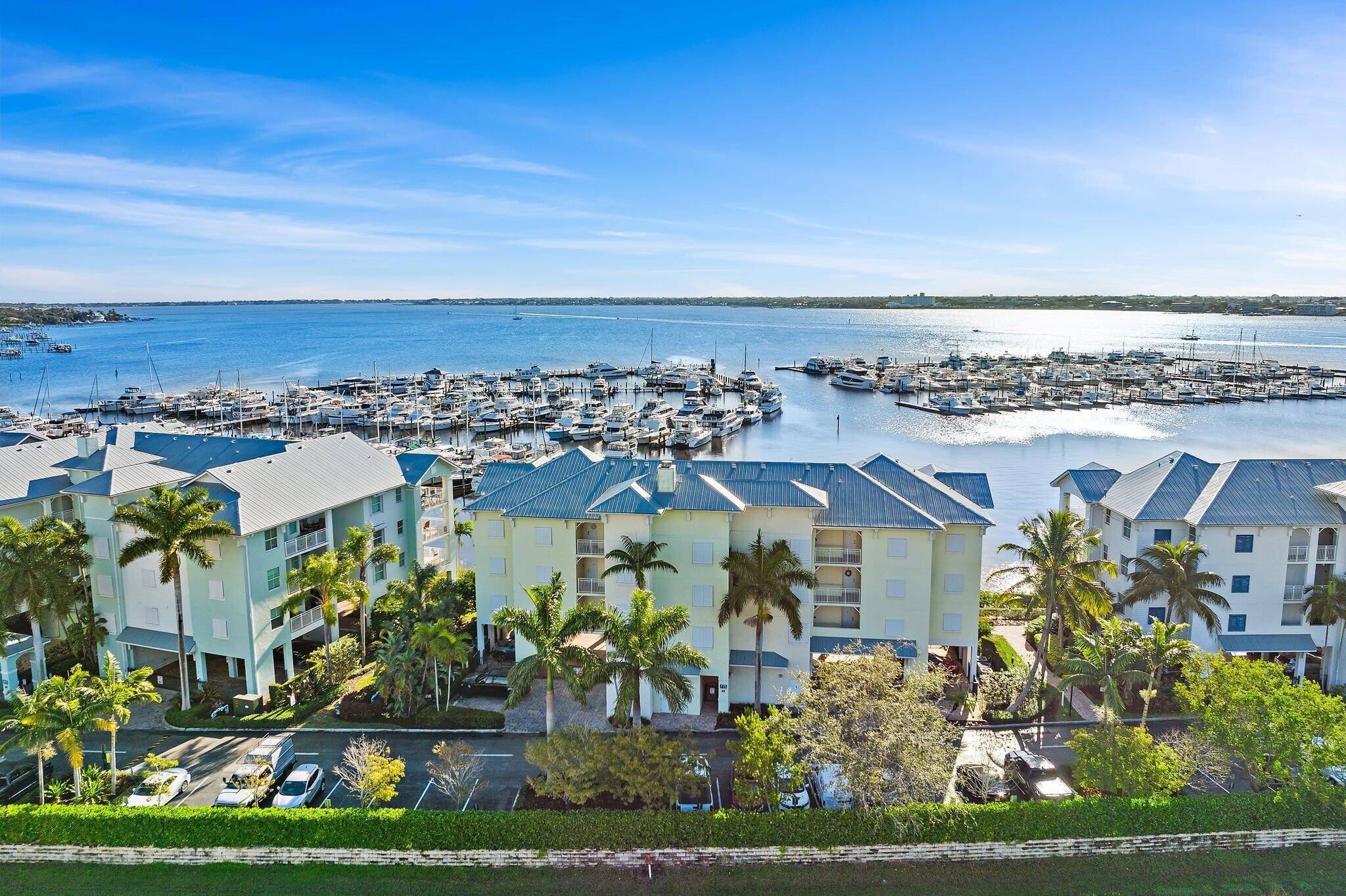 Highly sought after 3 bedroom, 2 bath condo in the Yacht Club with wide water views of the St Lucie River.