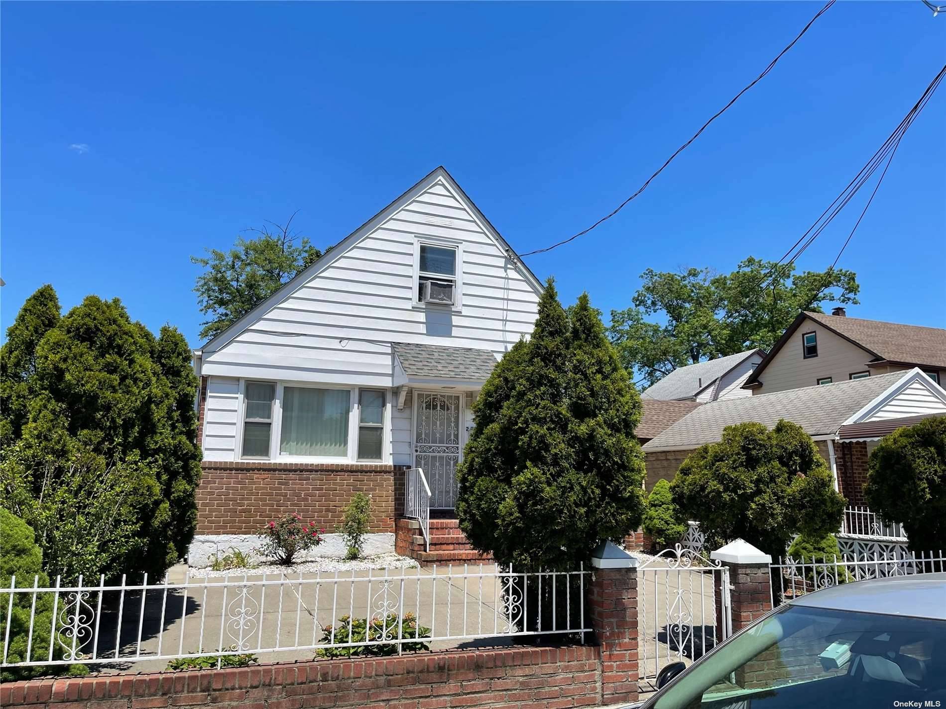 Legal 1 family cape cod being used as 2 in excellent condition in very desired area in Queens Village.