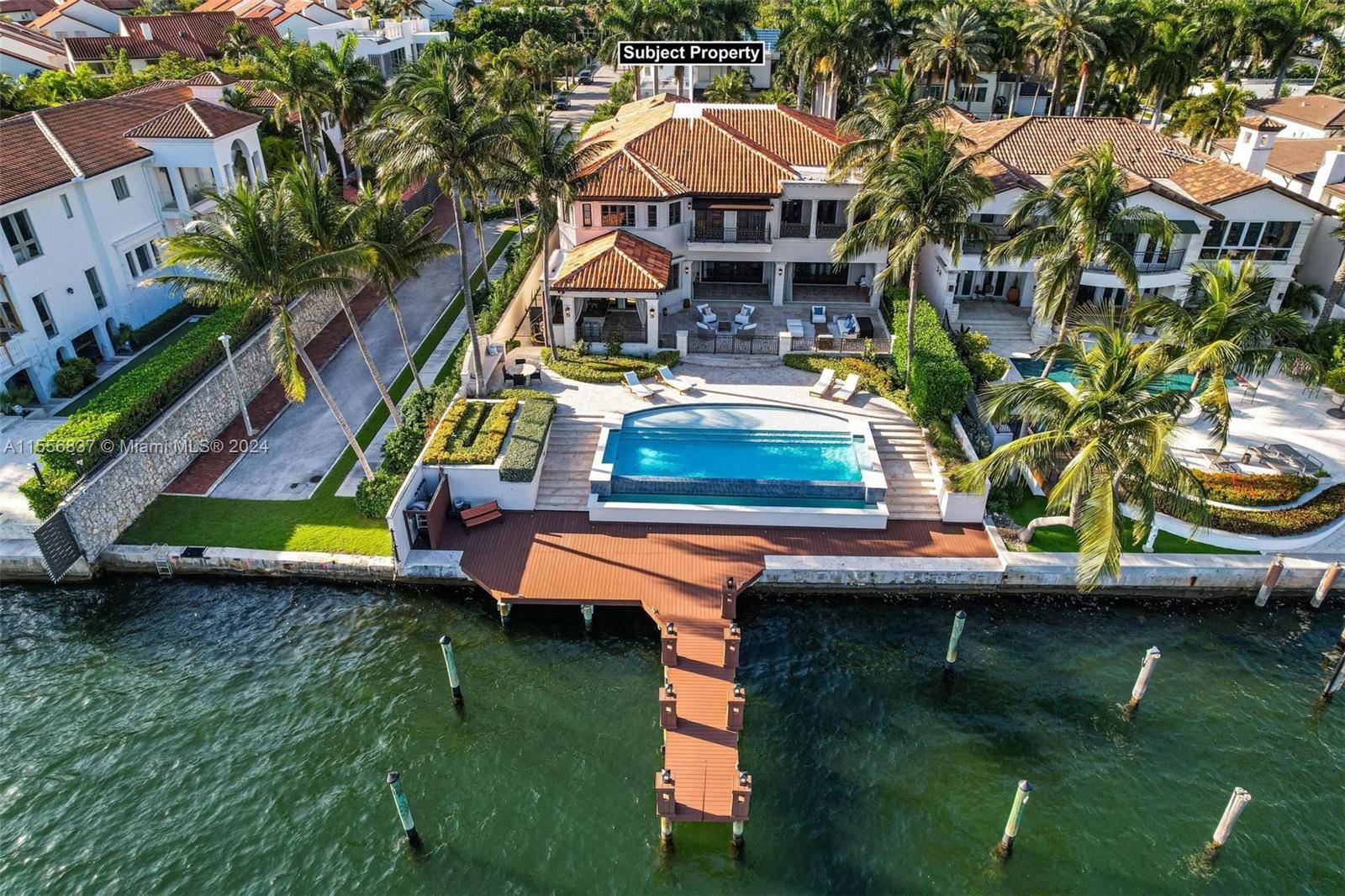Spectacular Mediterranean home with incredible unobstructed views of Biscayne Bay.