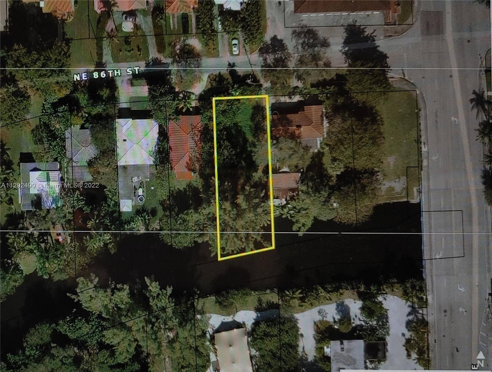 Waterfront 50x159 vacant land zoned residential to build dream home max 2 stories, room for pool, centrally located in historic Little River in the Village of El Portal, blocks from ...