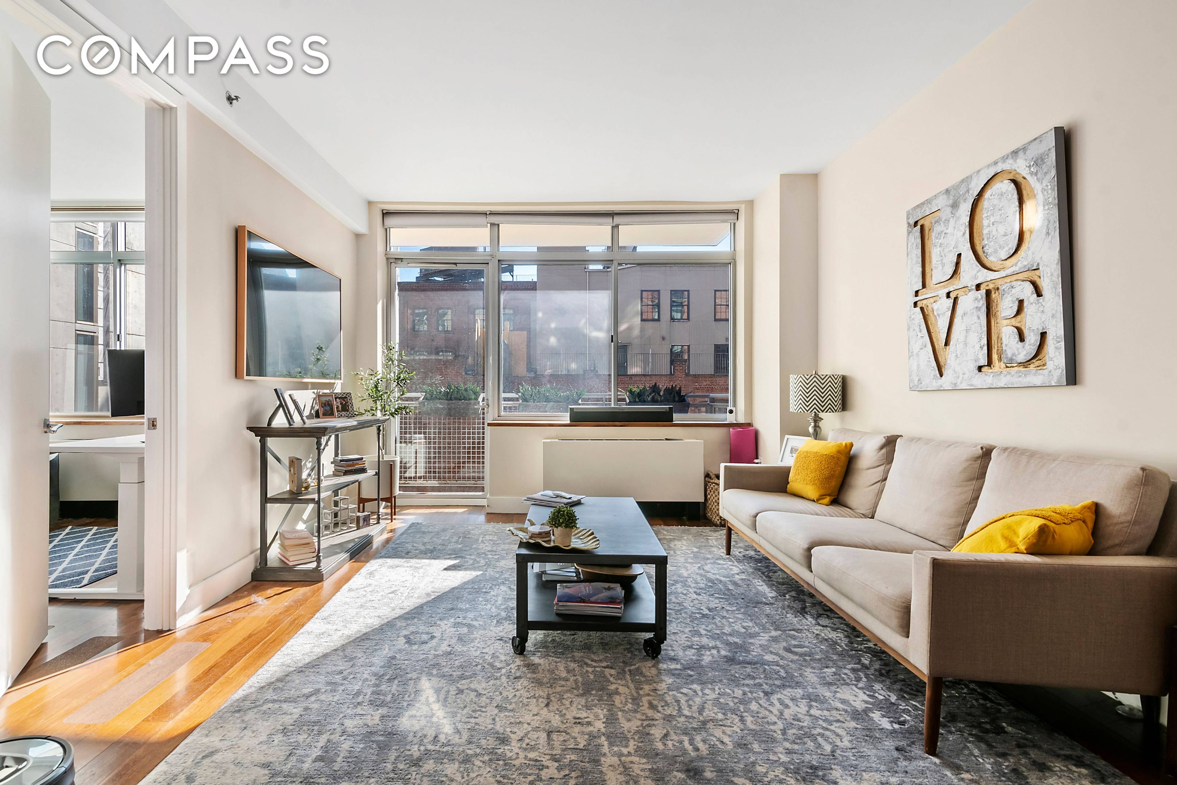 Beautiful, sunny 2 bedroom 2 bath apartment with private balcony is located in The Nexus, a luxury condominium in the heart of DUMBO, Brooklyn.