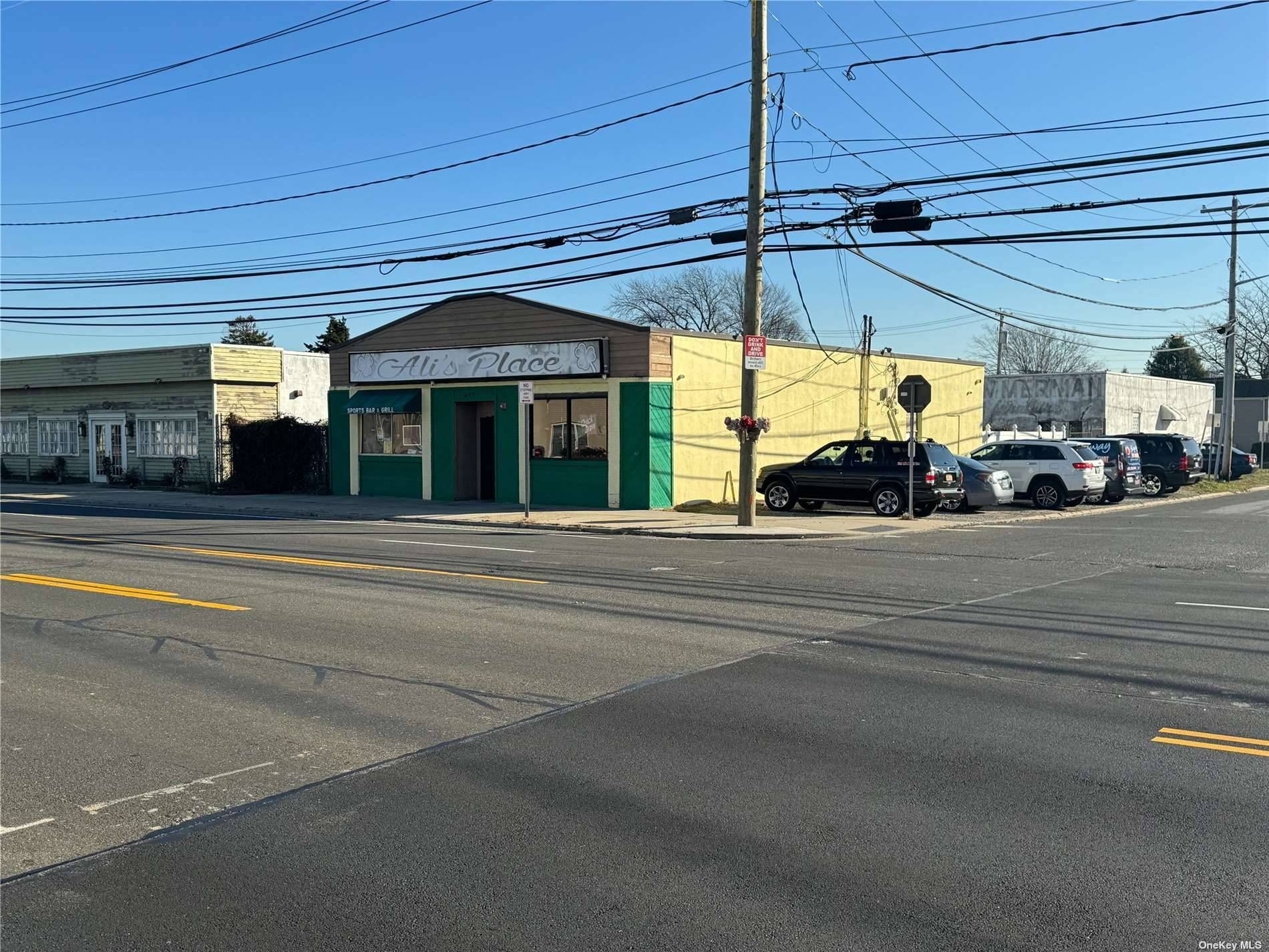Prime Corner Right on Montauk Hwy with High Traffic Counts and Great Visibility !