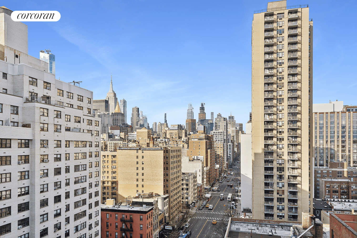 High floor, corner 1BR with breathtaking skyline views, a thoughtfully modern renovation, in a great prewar Building, all in a gem of a location all add up to make 14H ...
