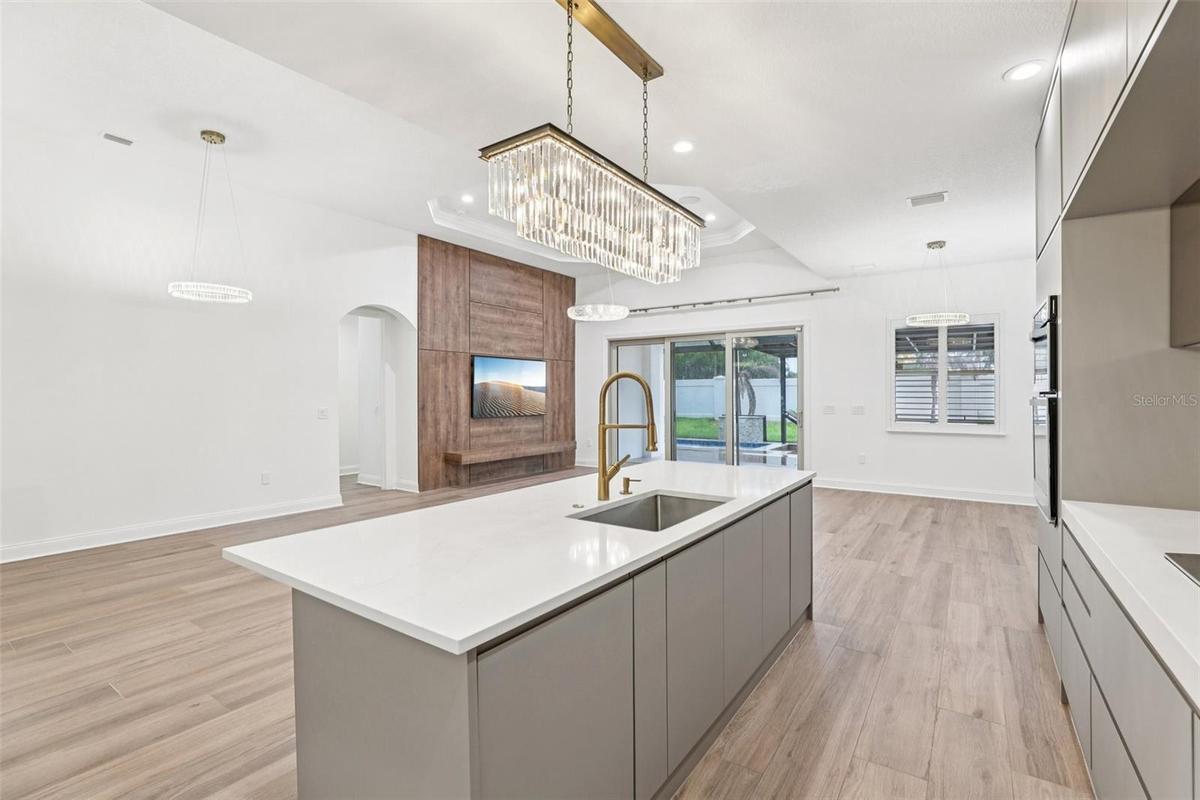 Open kitchen.