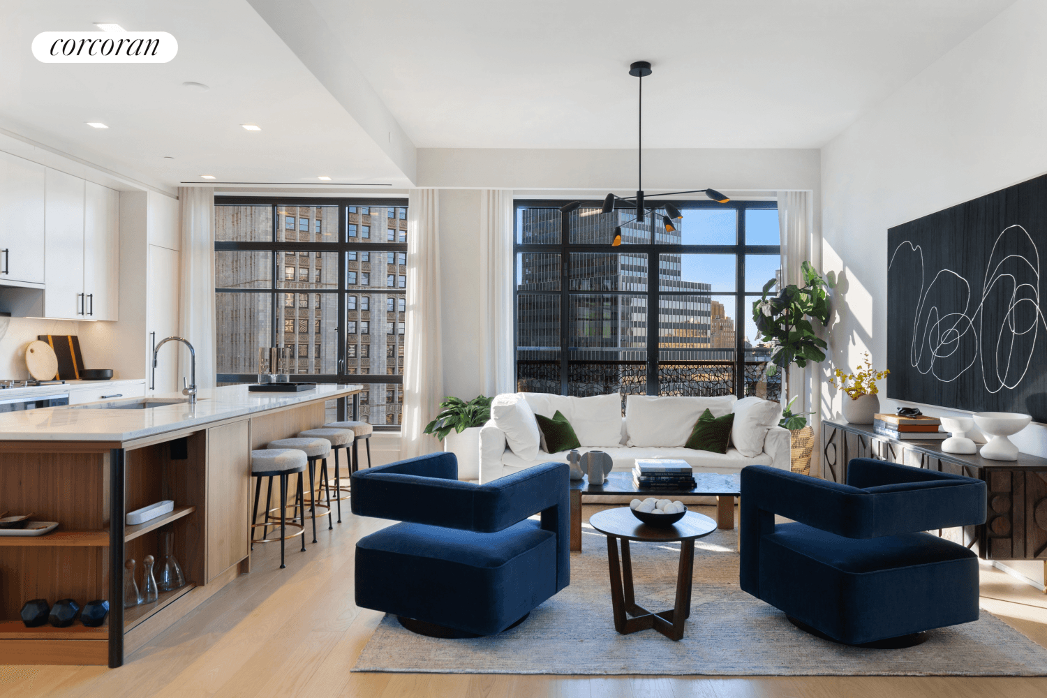 NOW 97 SOLD FINAL OPPORTUNITYThis 2, 075 SF three bedroom, three and a half bath residence offers a dramatic double exposure living and dining room including sweeping views of historic ...