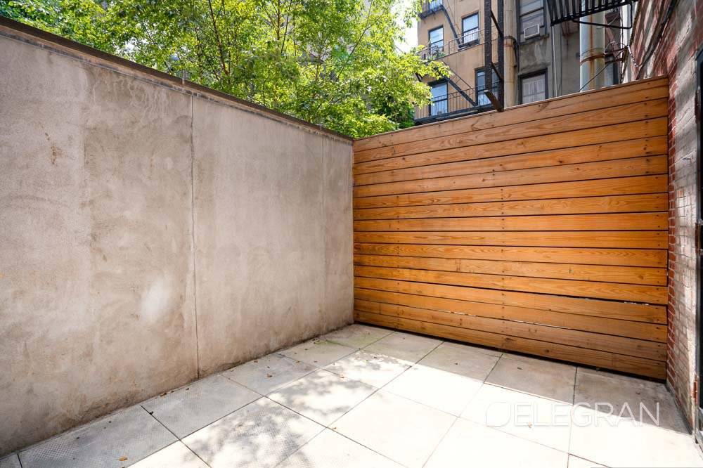 RENT STABILIZED Newly Renovated Kitchen with Stainless Steel appliances, black granite countertops, and white cabinetry sample kitchen pictured This is NYC living with PRIVATE PATIO in the heart of Greenwich ...