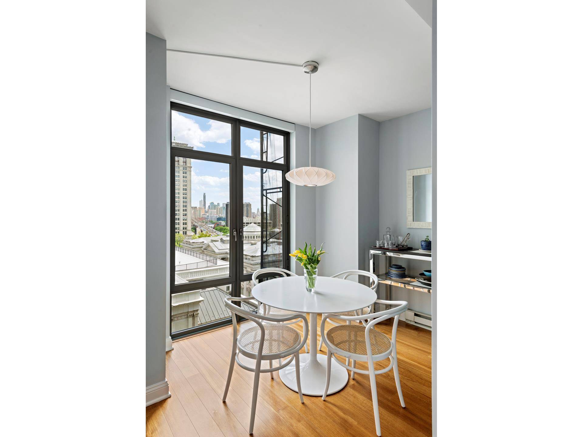 Welcome to this rare opportunity to reside in this spacious, light filled one bedroom with a terrace in the heart of TriBeCa at 57 Reade.