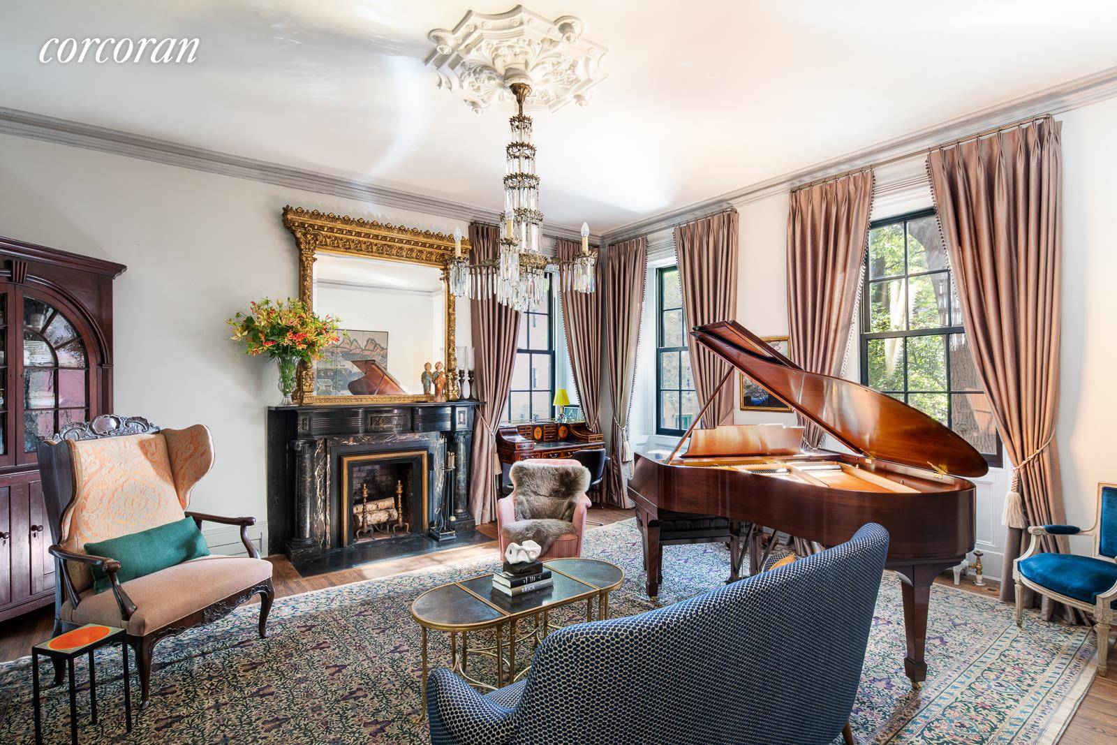 Magnificently restored and renewed four story, five bedroom, three and a half bathroom, single family townhouse in the Brooklyn Heights Historic District.