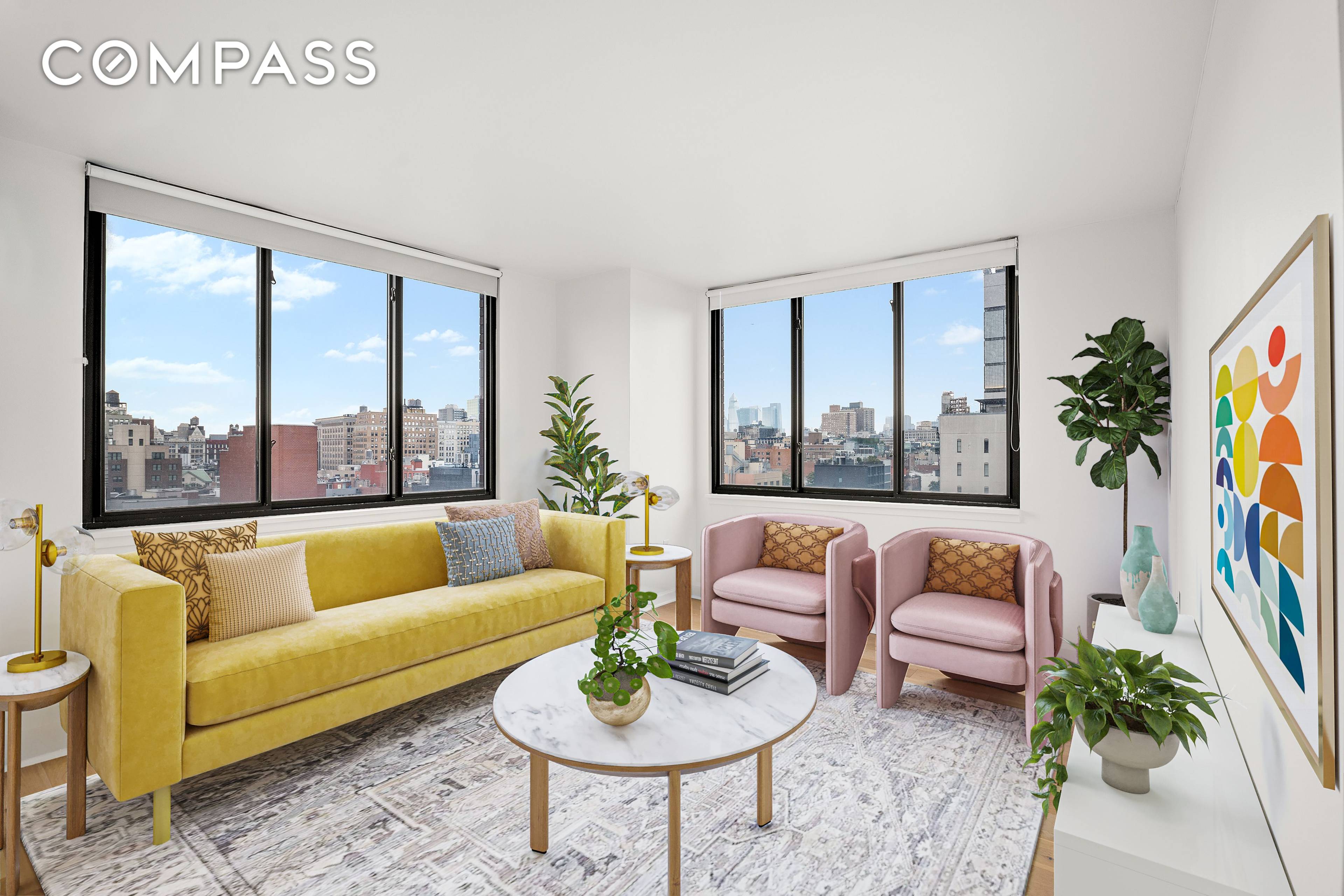Views, views, views ! Can t decide if you would rather see the futuristic sky of Hudson Yards or the picturesque Freedom Tower from your living room ?