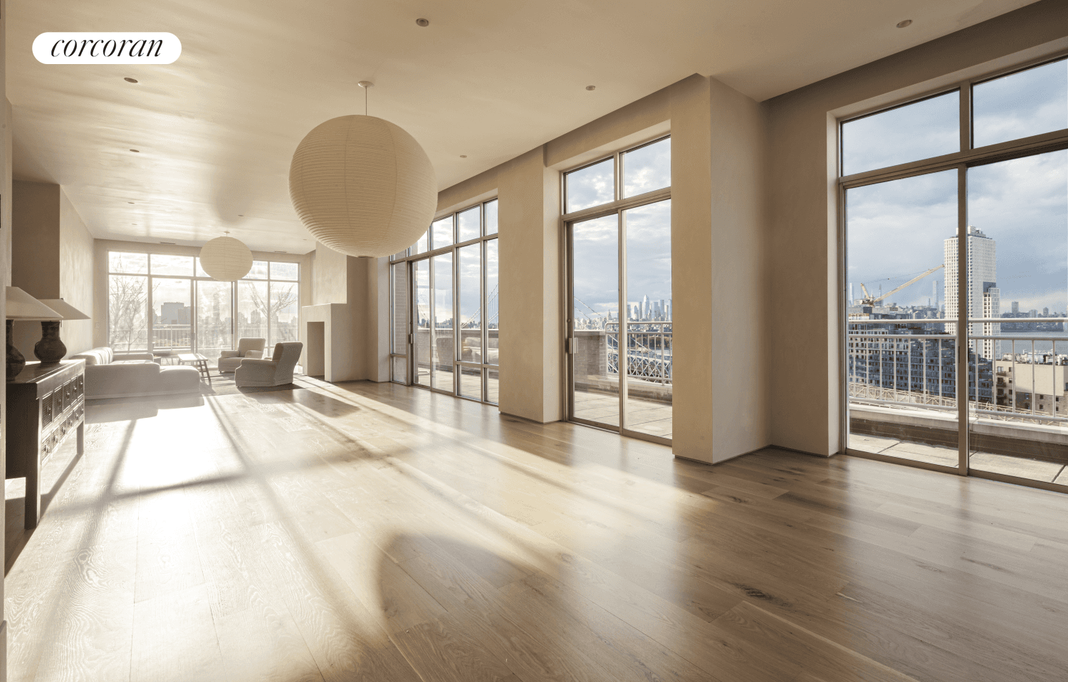 Brand new, designer renovated penthouse atop the historic Gretsch Condominium in Williamsburg !