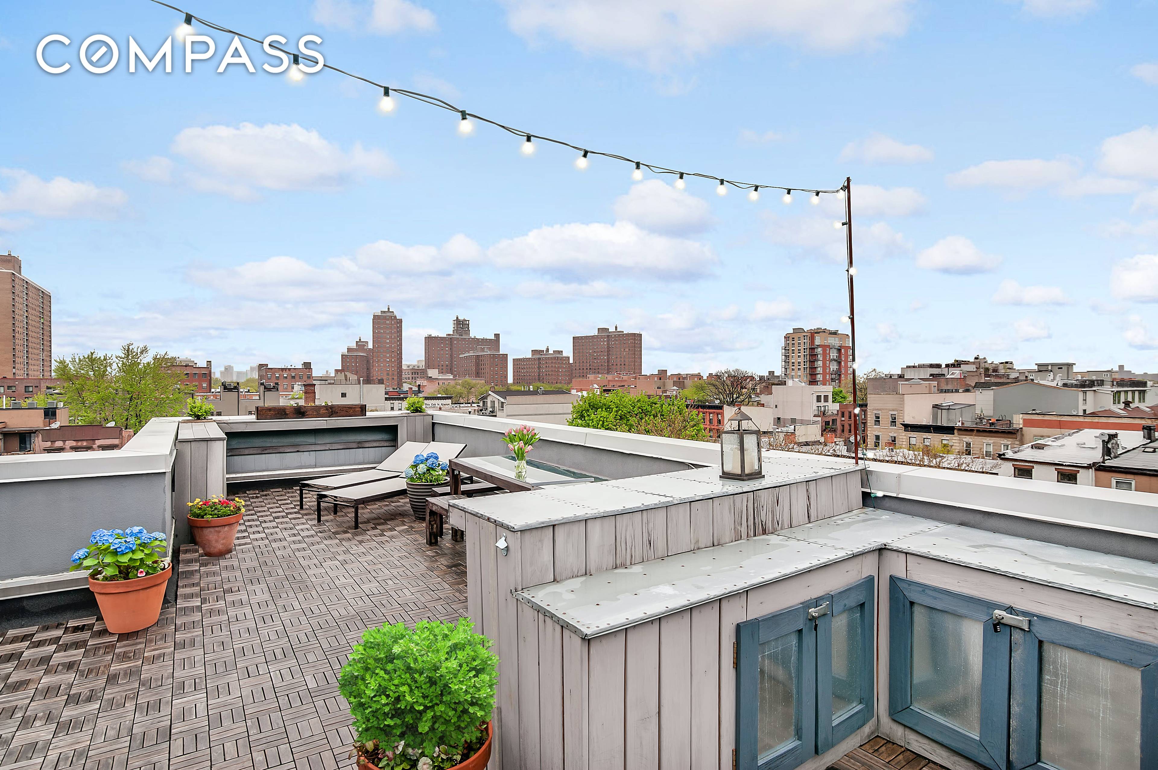 Who wouldn t be willing to walk up a few extra stairs for the most fabulous private roof deck in Brooklyn !