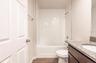 Bathroom 2, with tub and shower combination