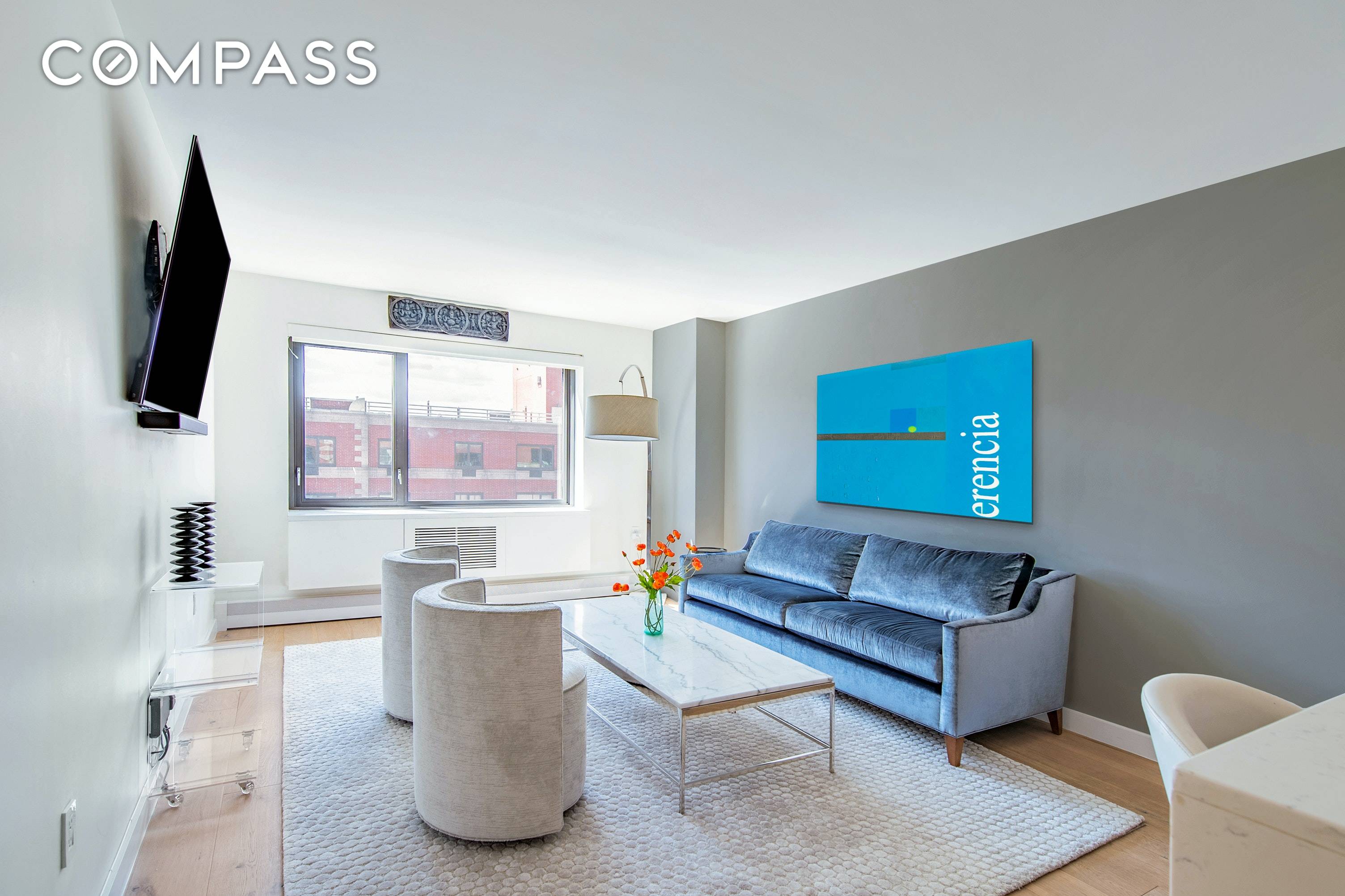 Primely perched on the top floor of The Fifth Avenue, apartment 6E is sure to impress.