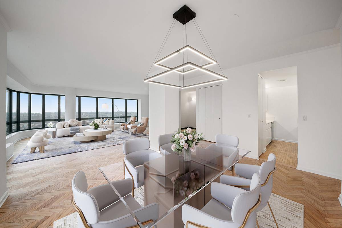 Spectacular views of East River, City and Park from this high floor unit welcome you home !