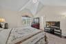 This room can easily fit a king bed.