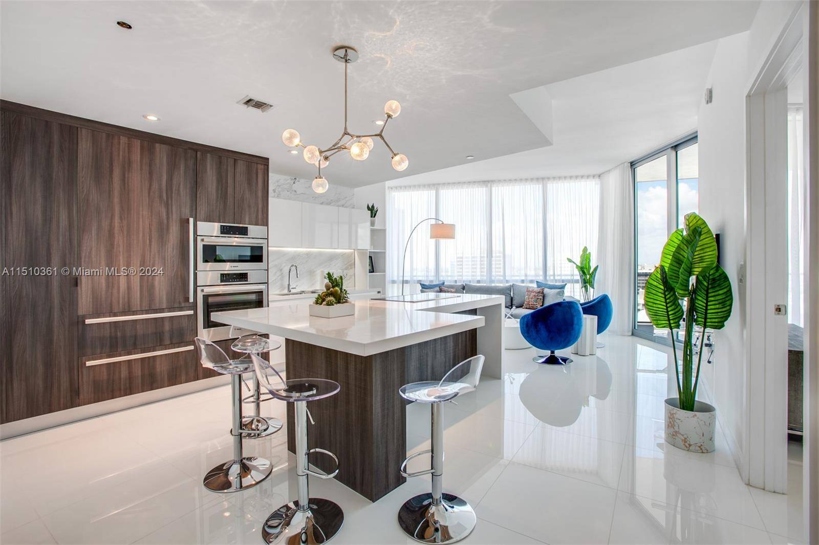 Luxury 1 Bed Den 2 bath Residential Condo at the Miami World Center with 10 Foot ceilings and private elevator entrance right into your exquisitely furnished and designed home by ...