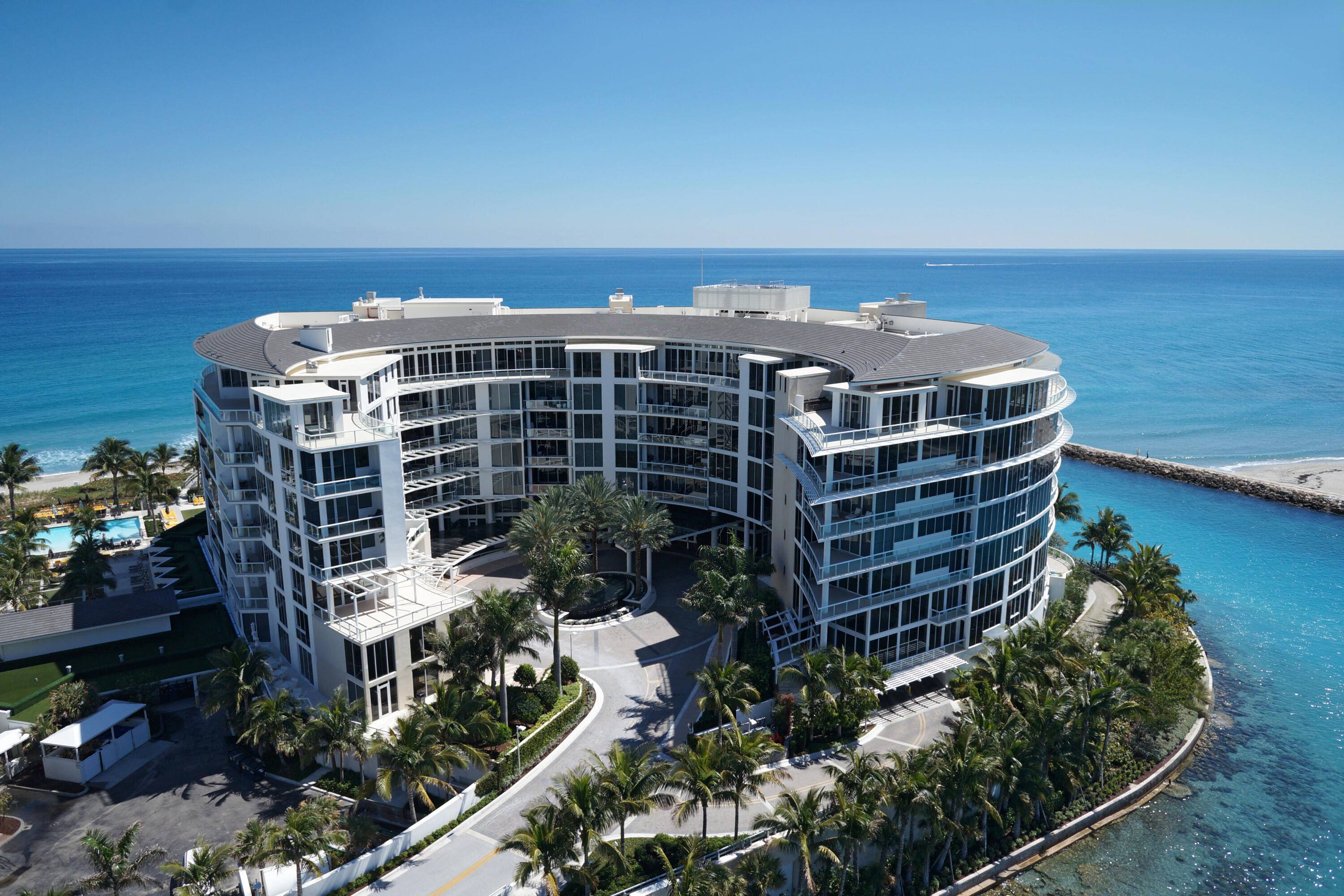 STUNNING ULTRA LUXURY RESIDENCE AT ONE THOUSAND OCEAN ON THE GATED GROUNDS OF THE BOCA BEACH CLUB WITH OUTSTANDING WATER VIEWS IN EVERY DIRECTION.