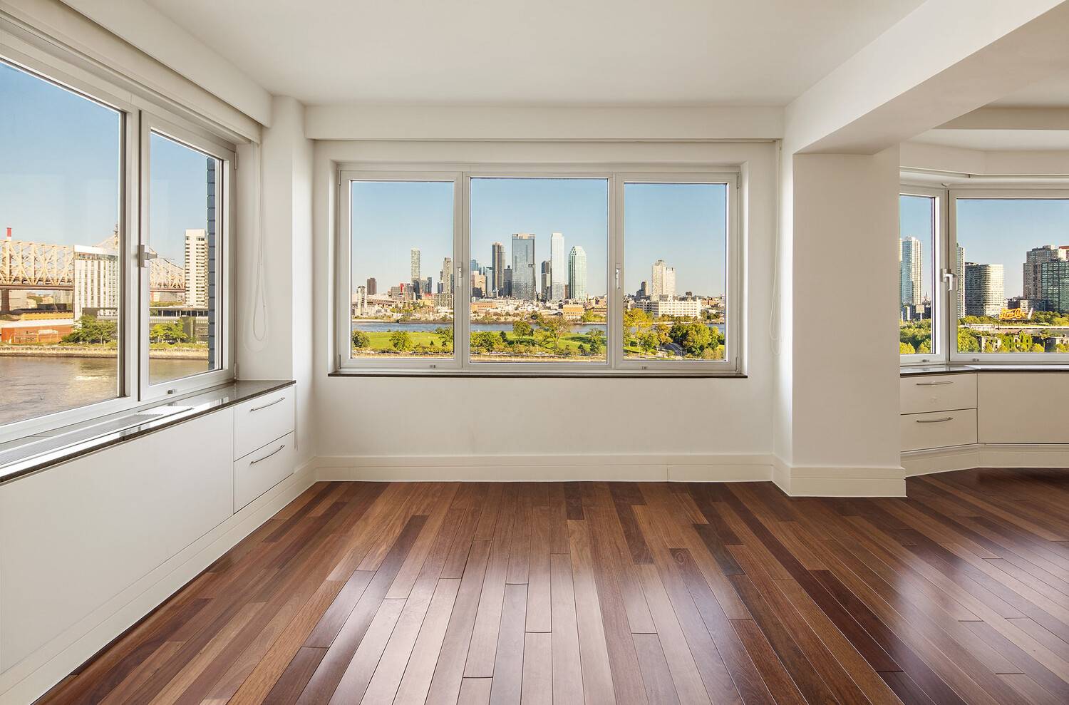 Perched high above the East River, Residence 11K is a sun drenched corner two bedroom, two bathroom home in one of Sutton Place's most distinguished full service cooperatives.