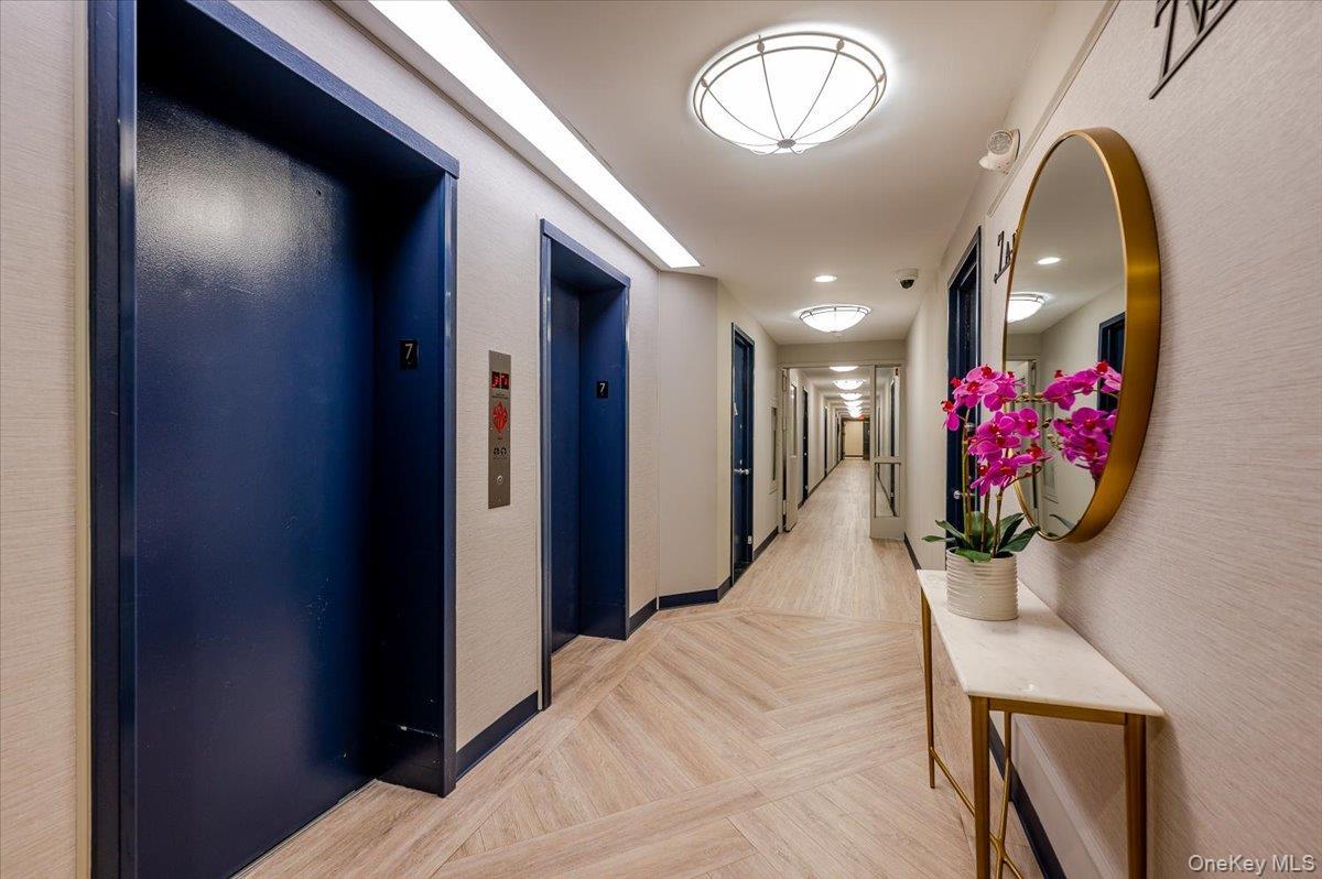 Corridor with elevator