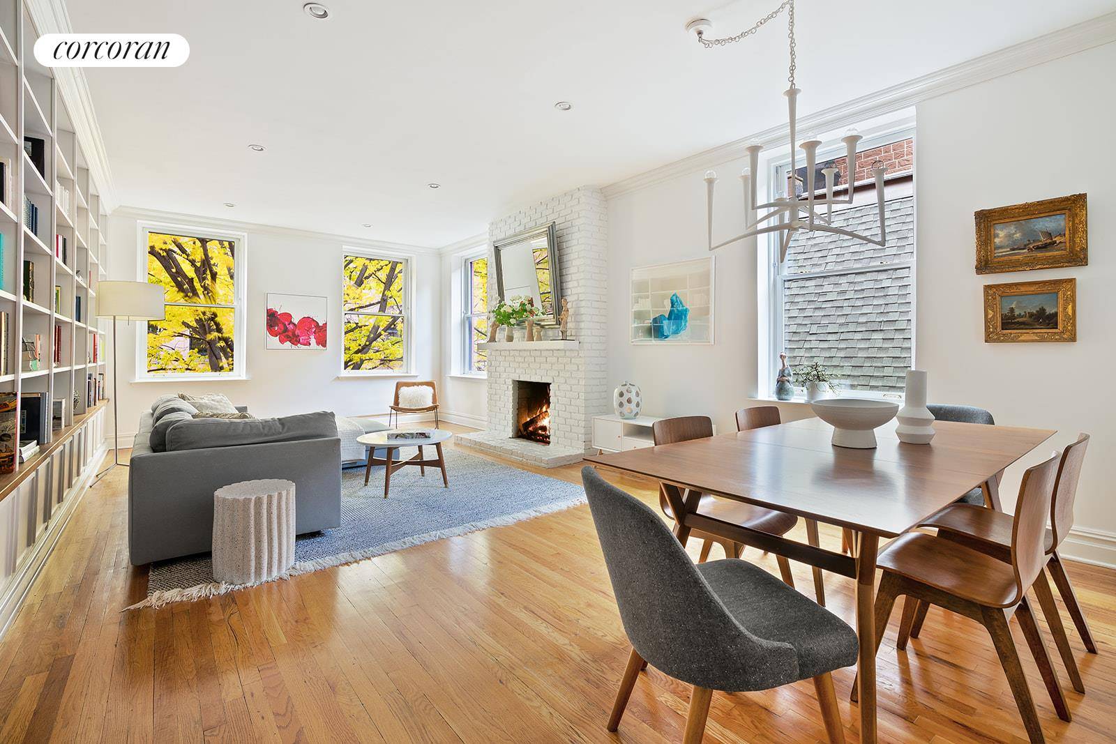 Rarely available Overlooking a premier, tree lined block in the heart of Brooklyn Heights, Residence 2A captivates with style, light and gracious proportions.