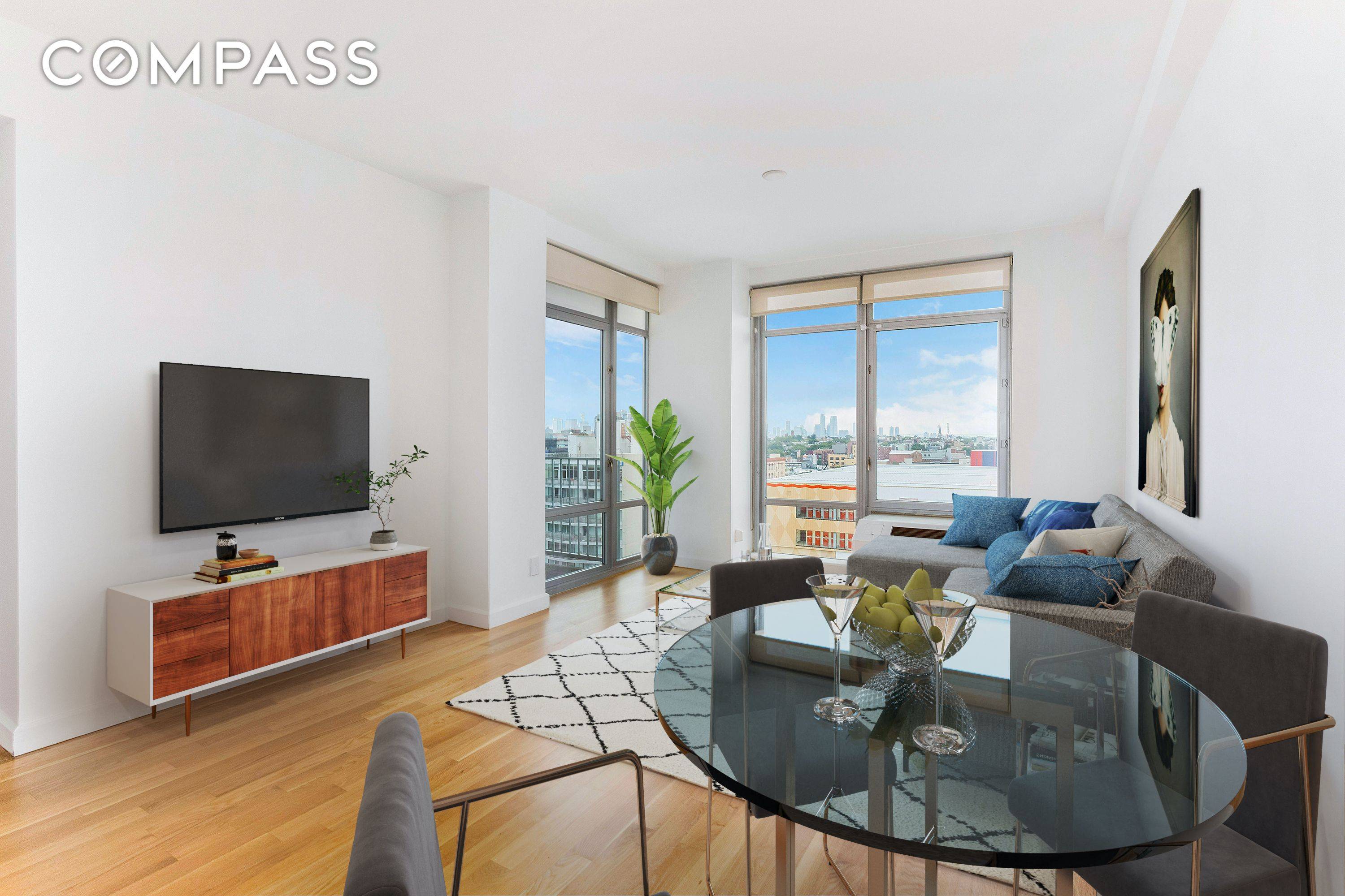 The Landmark Park Slope Spacious, 2BD 2BA with Private Balcony, Floor To Ceiling Windows, Gourmet Kitchen with Stainless Steel Appliances, Washer Dryer in a Luxury Doorman Building with Roof Deck, ...
