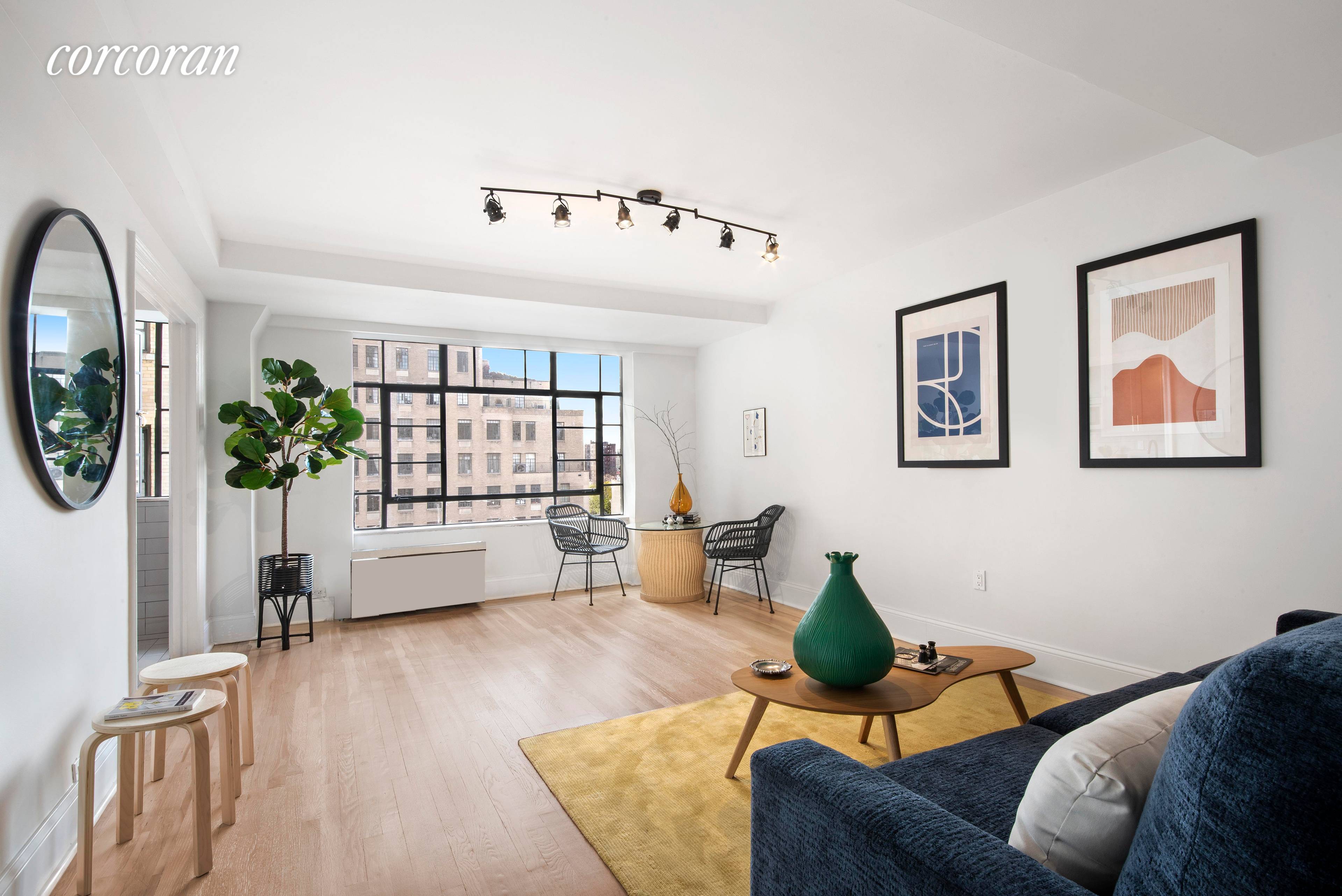 Residence 10E is a fully renovated studio at the highly coveted address of Central Park West.
