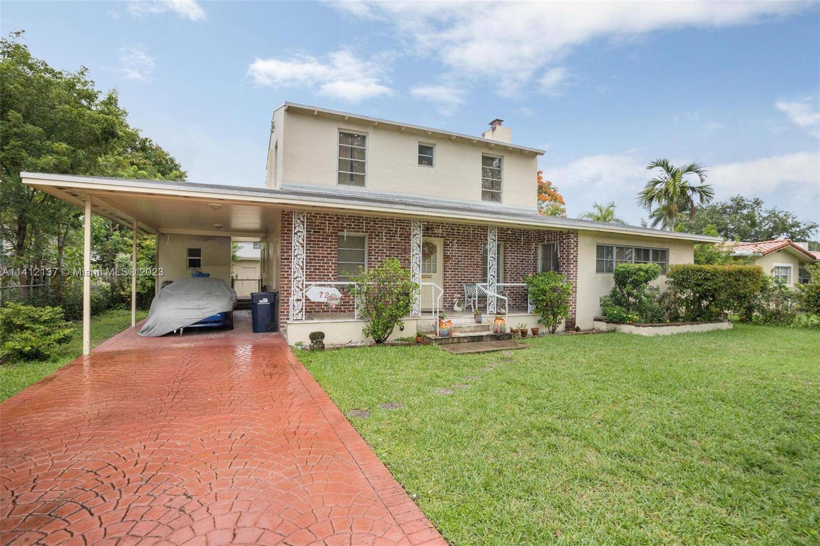 Beautiful Miami Springs. This two story 3 bedroom 2 bath home with detached garage maintains most of its original charm.