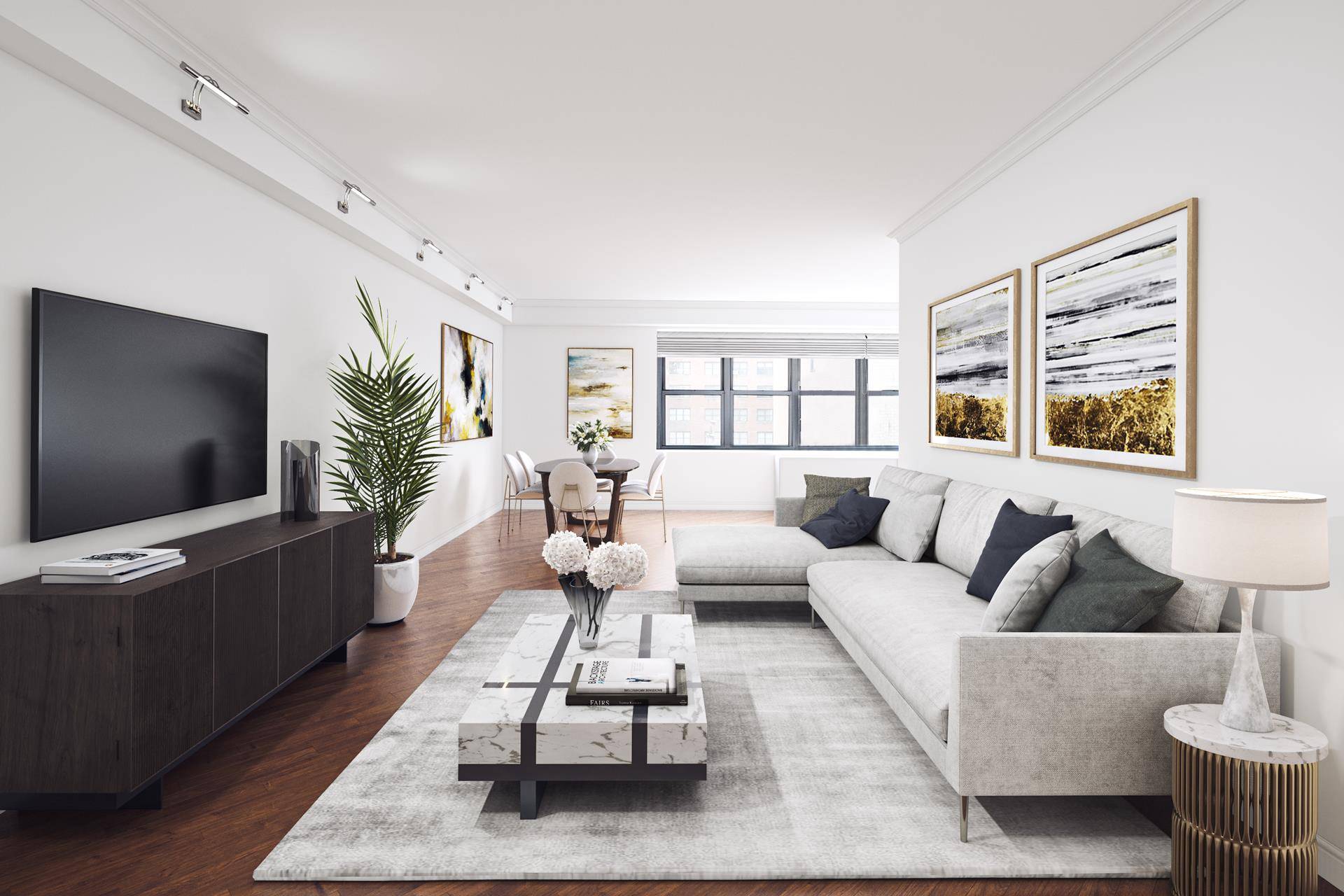 MUST SEE ! Residence 8A is an expansive alcove studio JR 1 bedroom corner unit apartment in the coveted Murray Hill House.