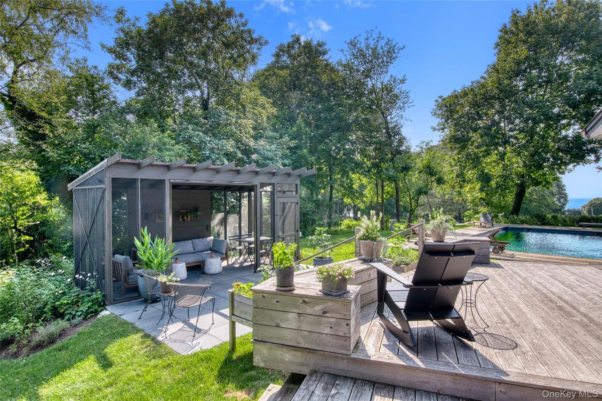 deck, gazebo, pool, sound view