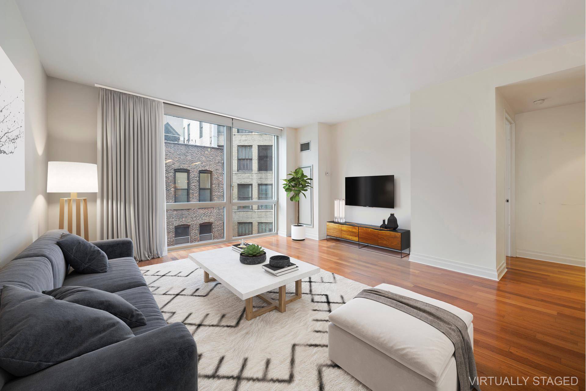High floor oversized one bedroom in the highly coveted 'D' line at the luxurious Twenty9th Park Madison Condominium.