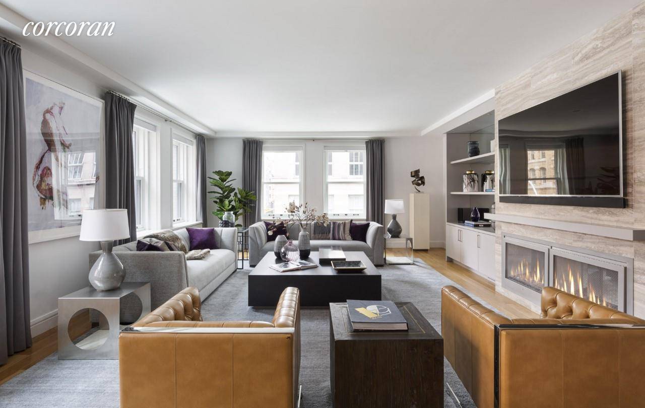This triple mint four and a half bath convertible five bedroom residence features ultra luxurious finishes and custom upgrades located in one of the premier condominiums in northwest Tribeca.