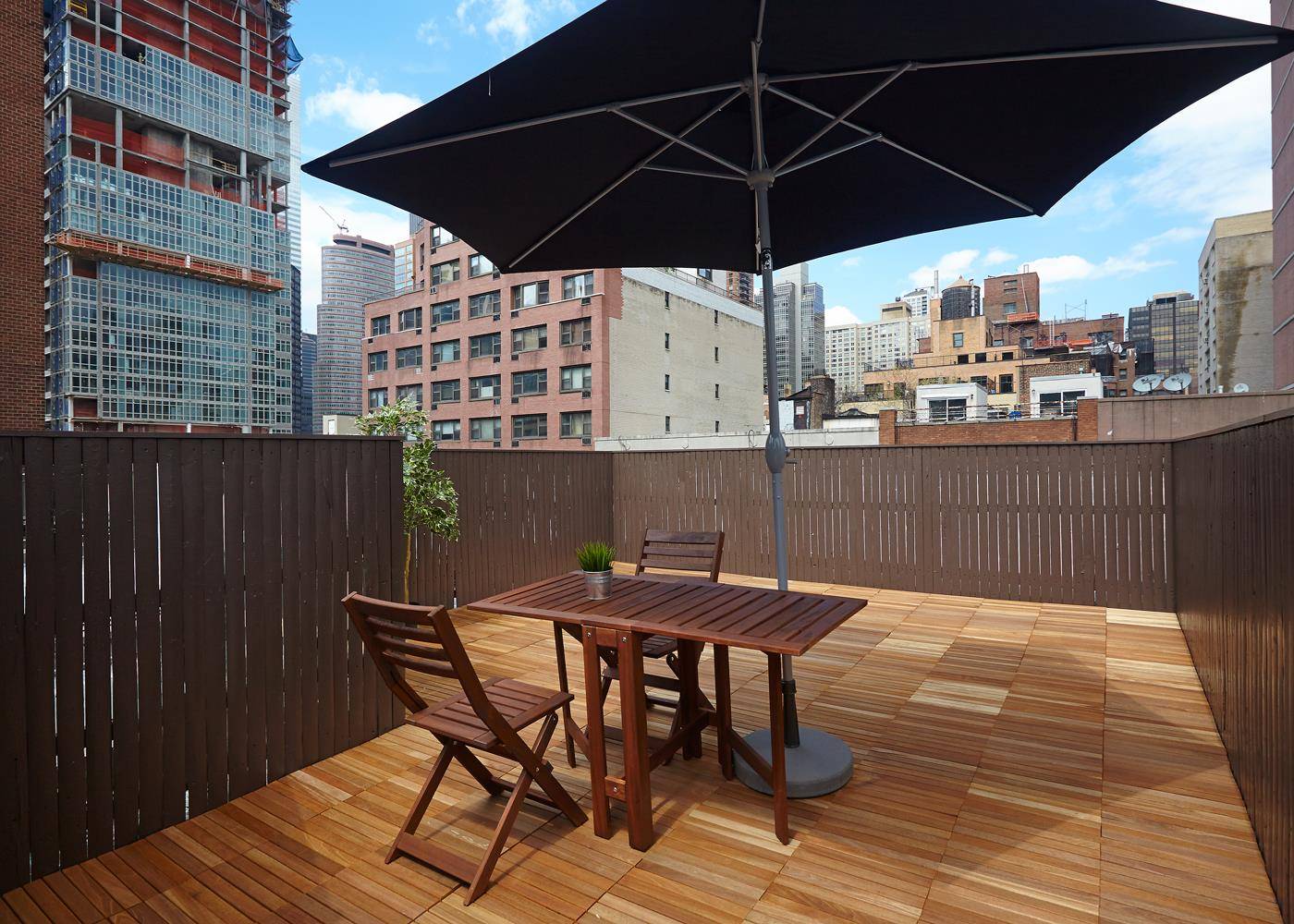 Fully Furnished Huge 1 BR Convertible 2 with Gorgeous Private TerraceFully furnished, designer apartment located in the heart of Midtown East and a stone s throw away from all of ...