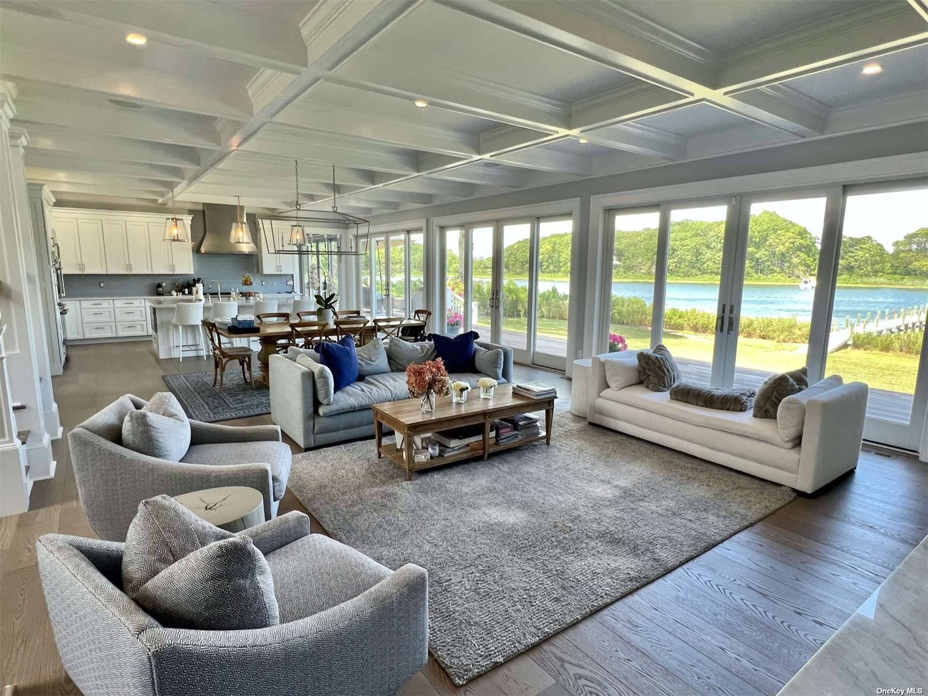 Nantucket style waterfront home on the North Fork with creek access to from Peconic Bay 600 feet of waterfront, floating dock and a 1200 sq.