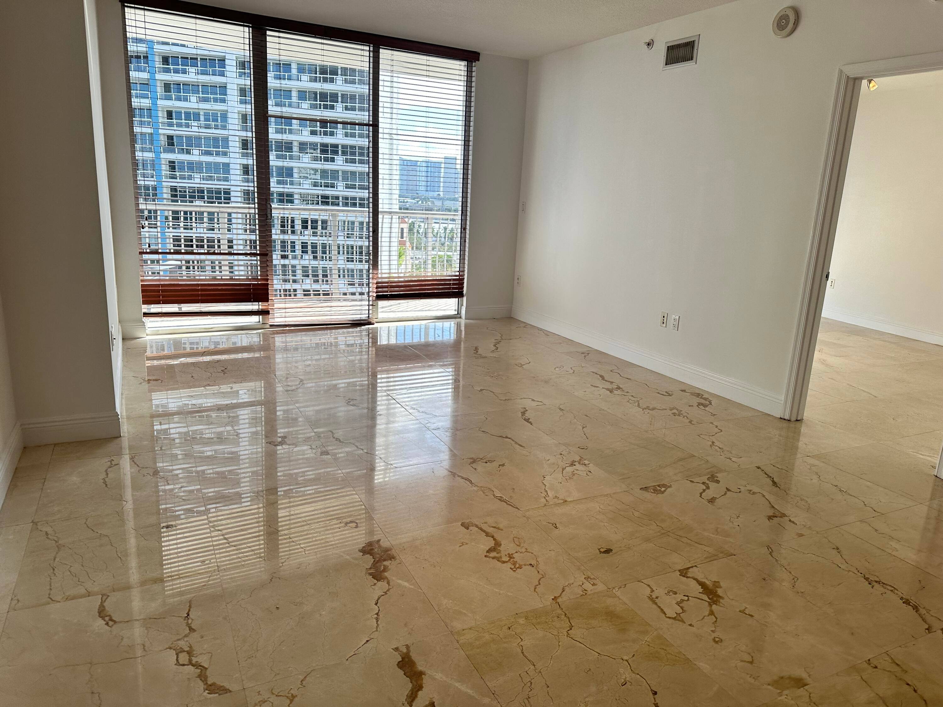 Condo with marble floors, magnificent water view of Miami Biscayne Bay.