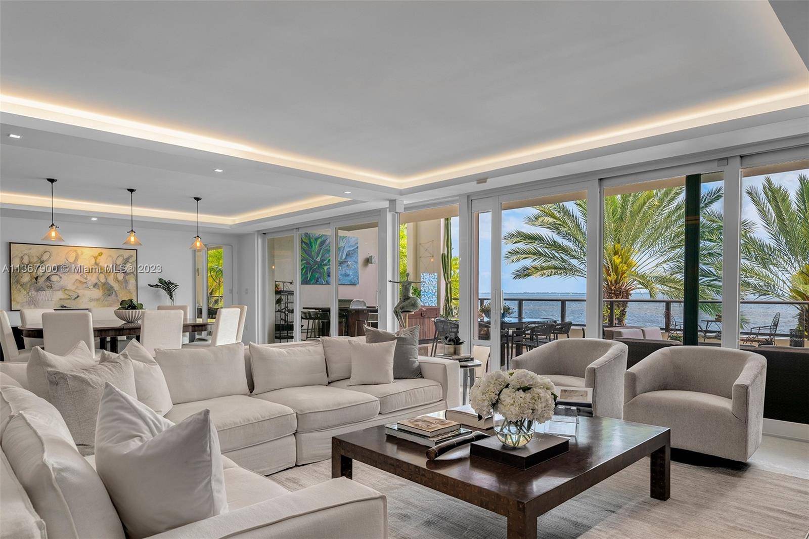 Welcome inside this Waterfront 2 sory apartment boasting 3 beds, 5 ½ bath den, located in Coconut Grove inside the private Residences of Vizcaya.