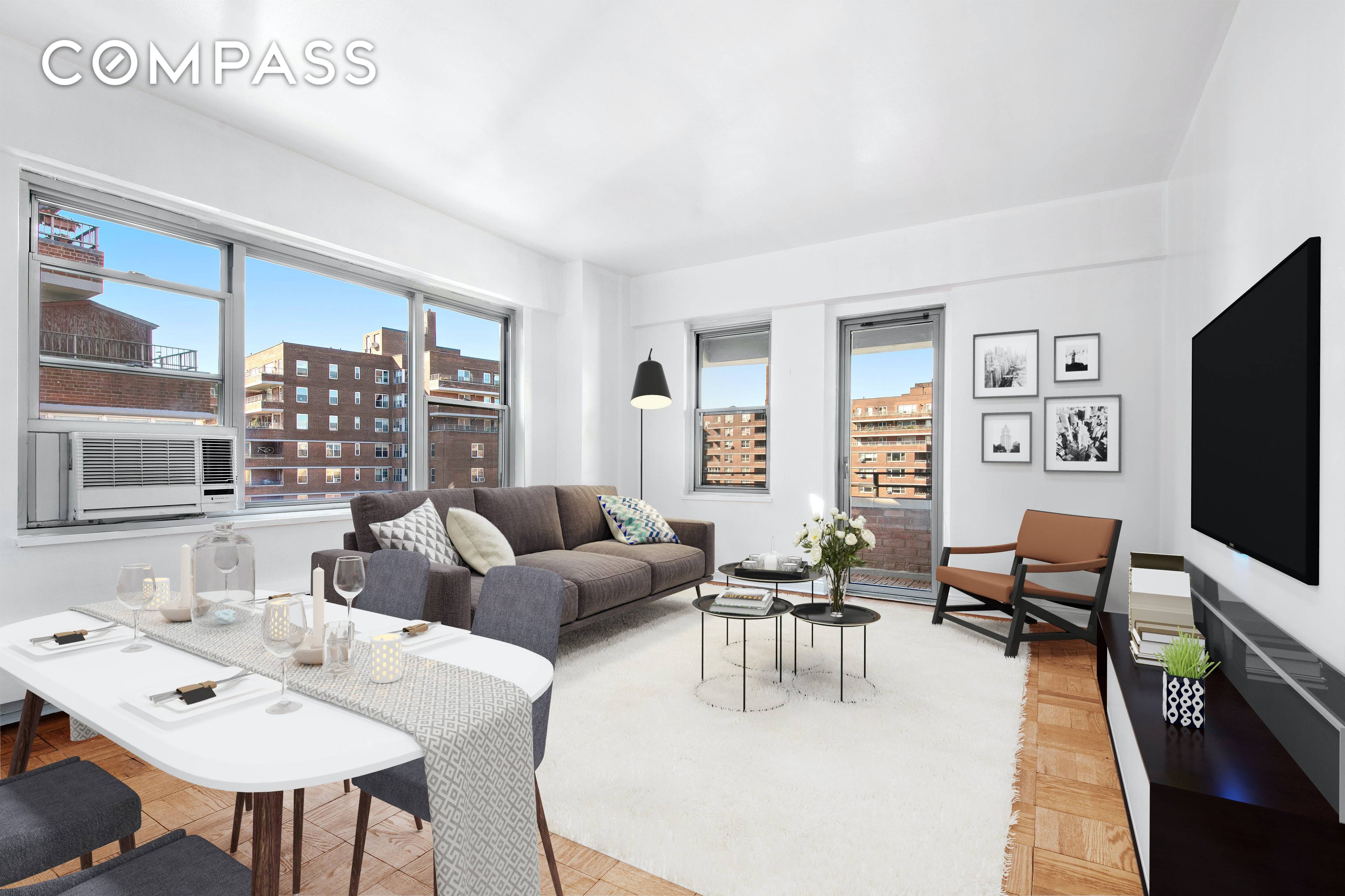 Welcome home to this bright and sunny, large two bedroom apartment at the East River Co ops.
