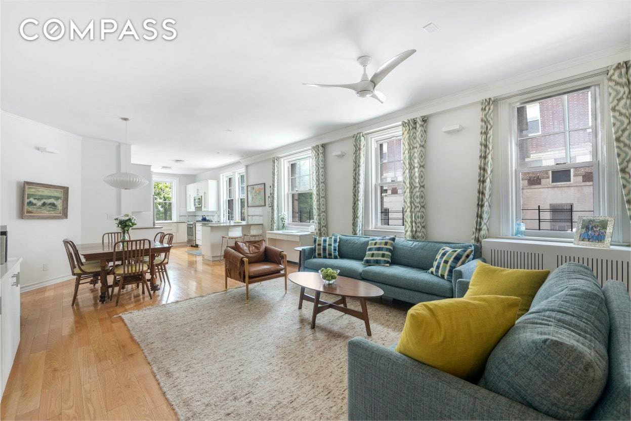 Sprawling classic 7 apartment overlooking Morningside Park with open southern and eastern views.