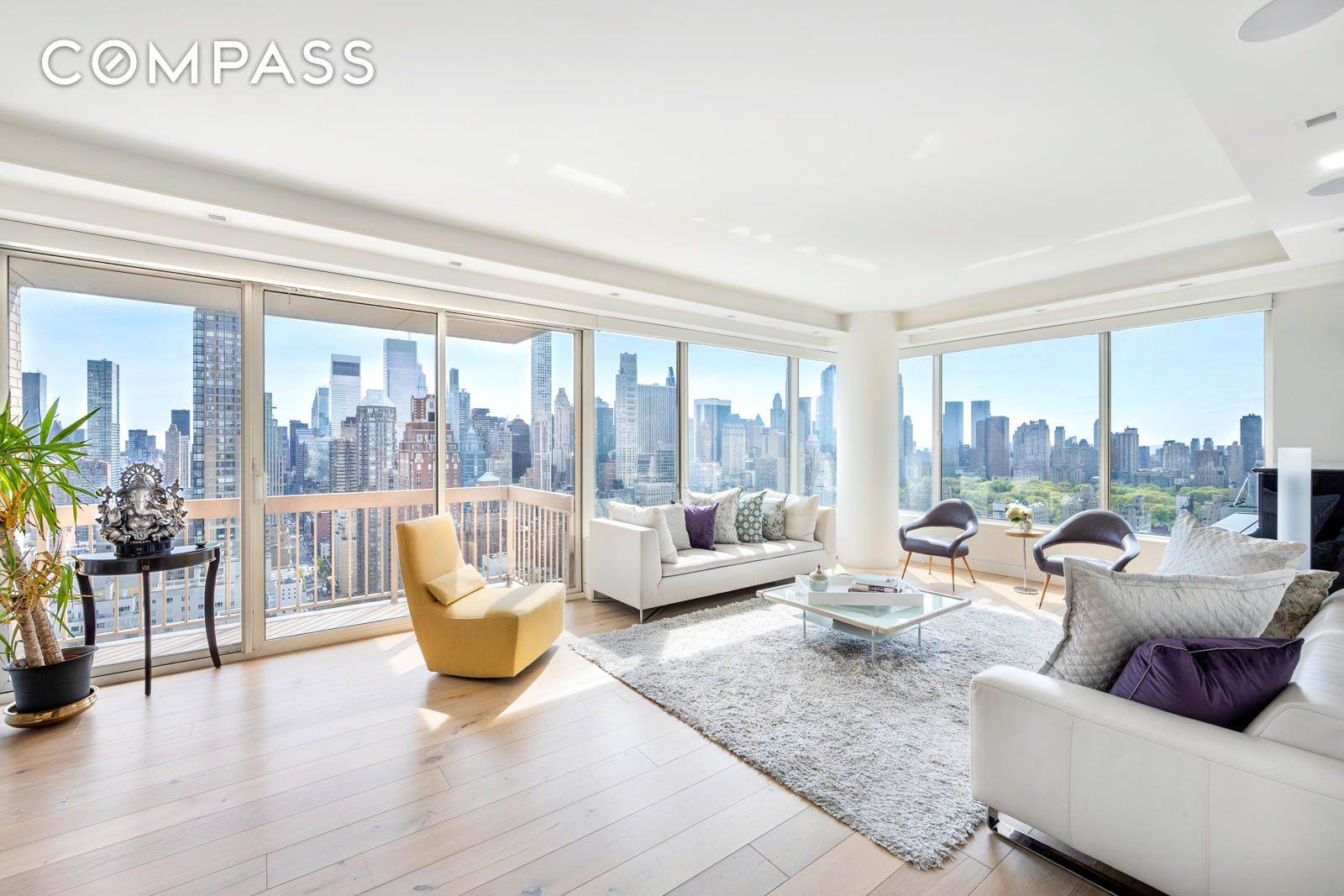 WRAPPED IN GLASS FLATTERED WITH BREATHTAKING VIEWS FROM THE 35TH FLOOR This architecturally renovated and reconfigured 3 bedroom 3.