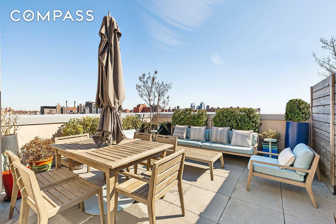 Private outdoor oasis available immediately in this Paris Forino designed Three bedroom, two bath Penthouse featuring an expansive 355 private terrace and amazing city views.
