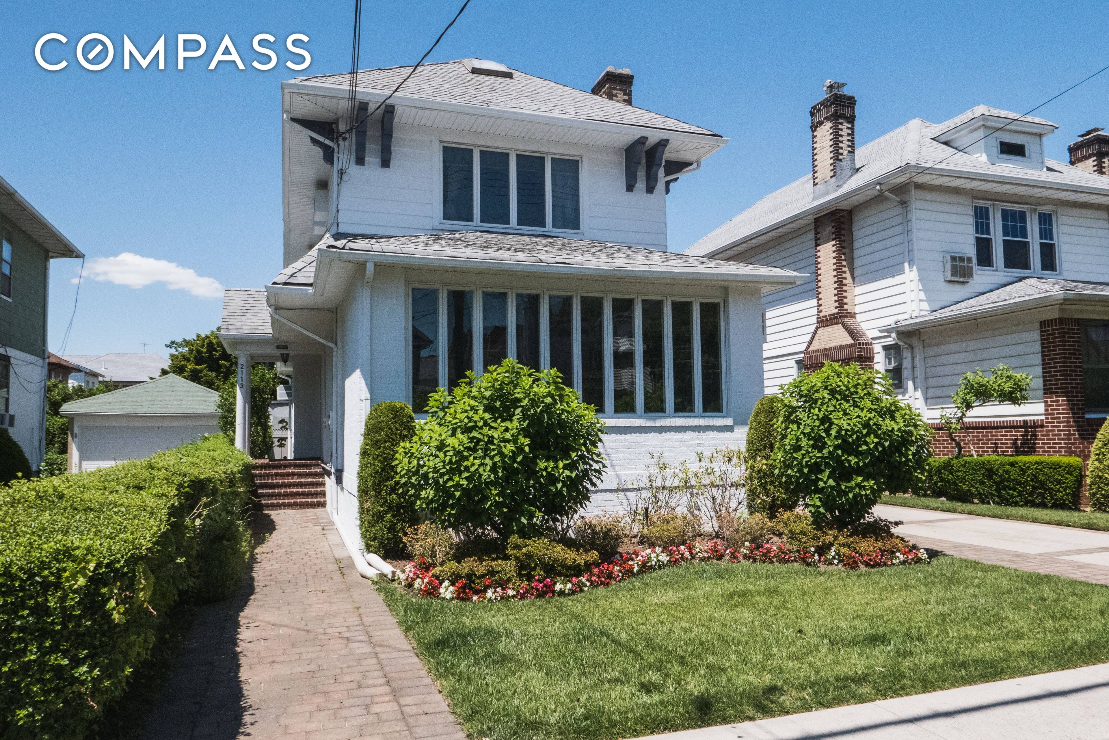 This impeccably preserved and restored house is the one you have been waiting for, situated on a prime lot in the most desirable location with a large two car garage.