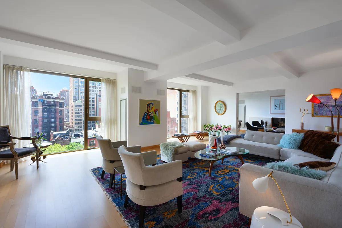 NEW TO MARKET ! Residence 14 A at 50 Gramercy Park North is a spectacular floor through residence which boasts full Gramercy Park and city views via 75 feet of ...