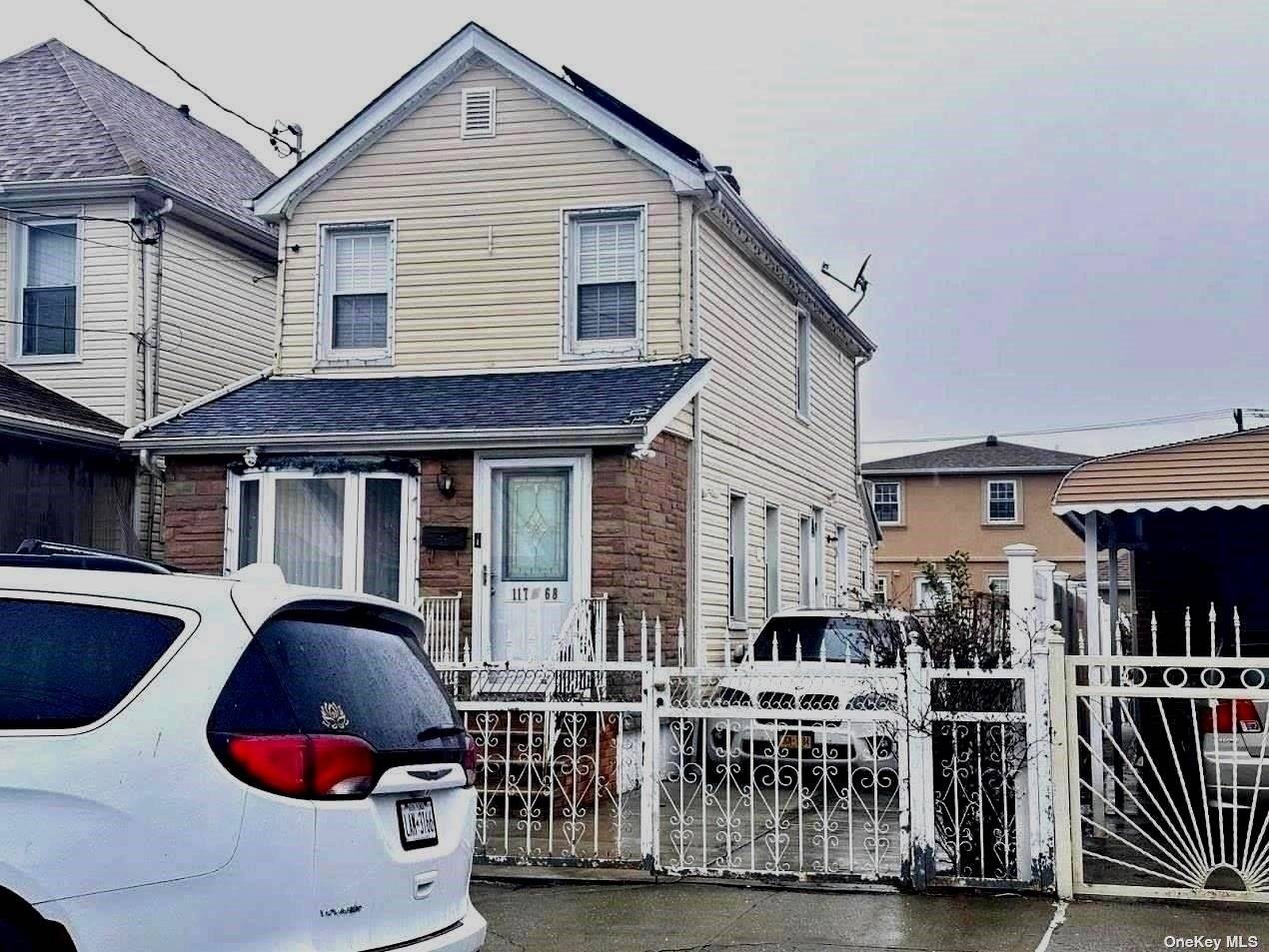 TWO FAMILY IN MINT CONDITION 2 1 BEDROOMS FULL FINISHED BASEMENT, WIDE PVT DRIVEWAY, HUGE BACK YARD, MINI SPLIT AC, NEW CUSTOM KITCHEN AND BATHS, CLOSE TO ALL PUBLIC TRANS ...