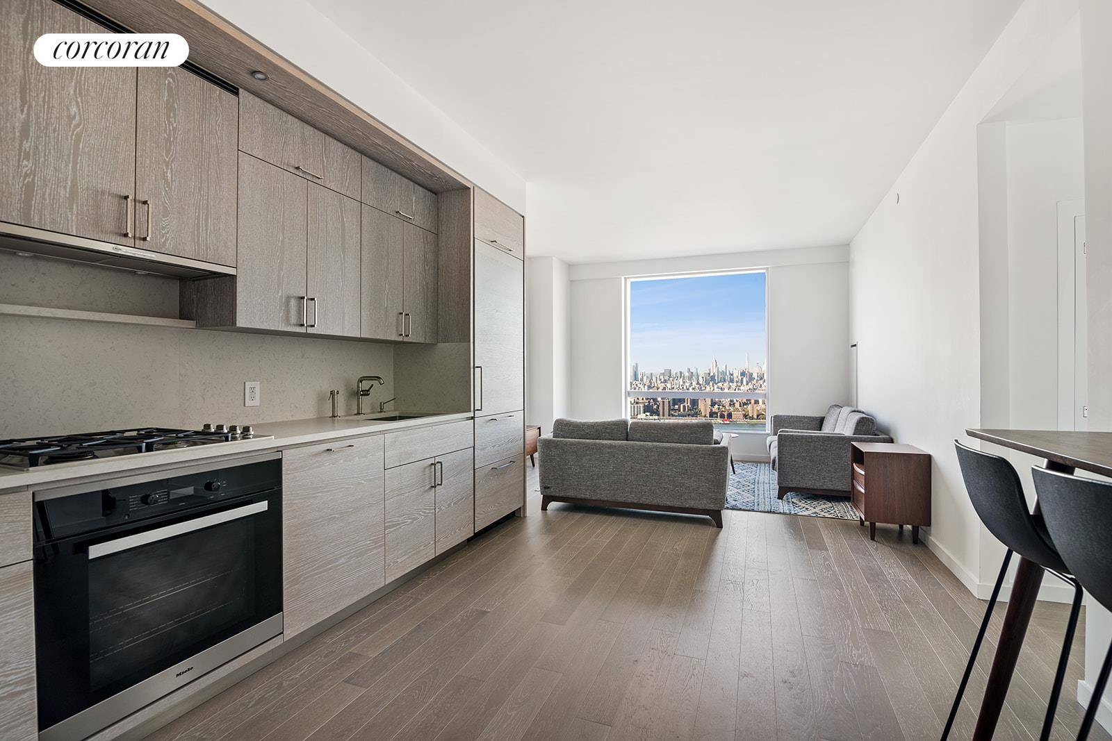 Experience this eclectically stylish two bedroom apartment with 40, 000 square feet of amenities and unmatched Manhattan views from 60s floor of the building.