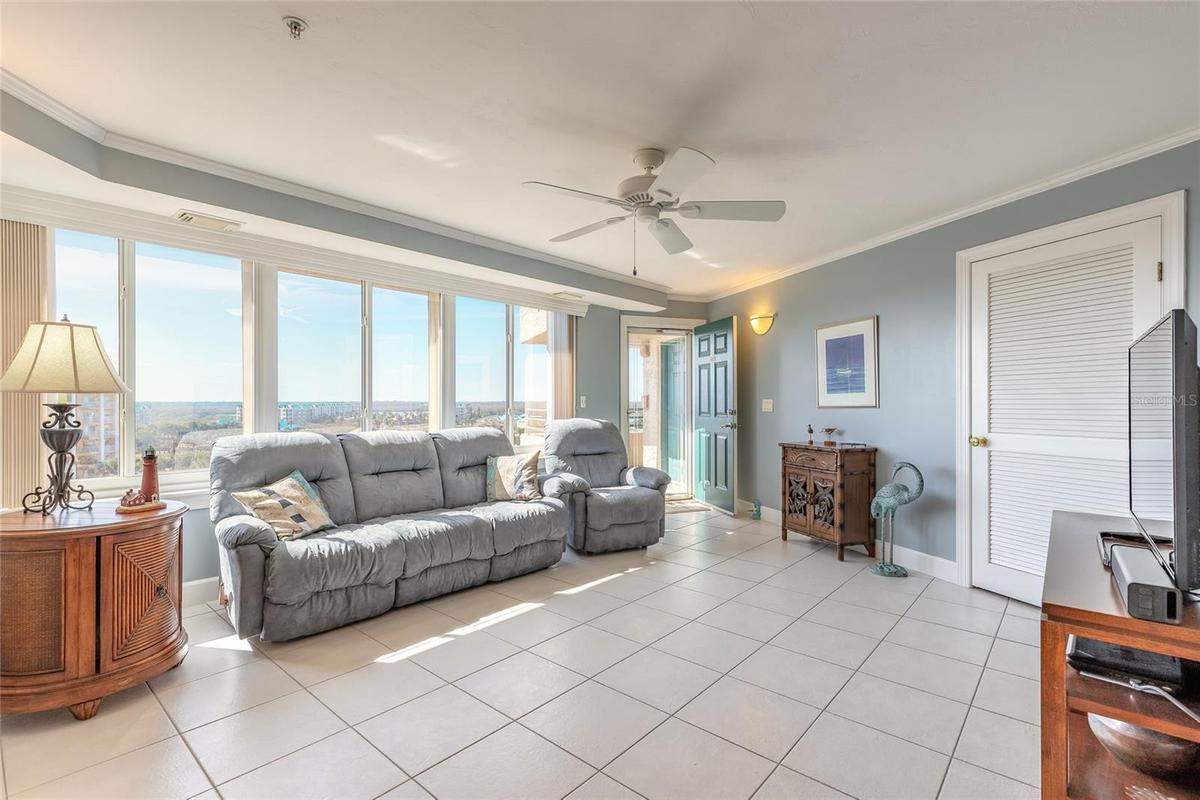 Enclosed lanai provides extra square footage and intracoastal views