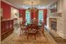 Dining Room w gas Fireplace
