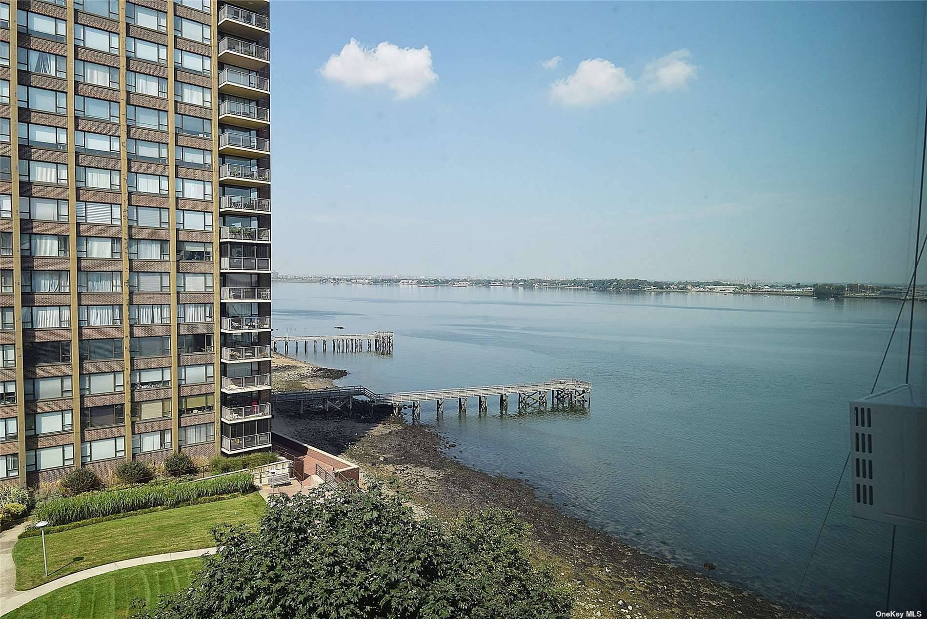 Views, views, views ! Beautiful one bedroom with water views from the living and bedroom with an updated kitchen.