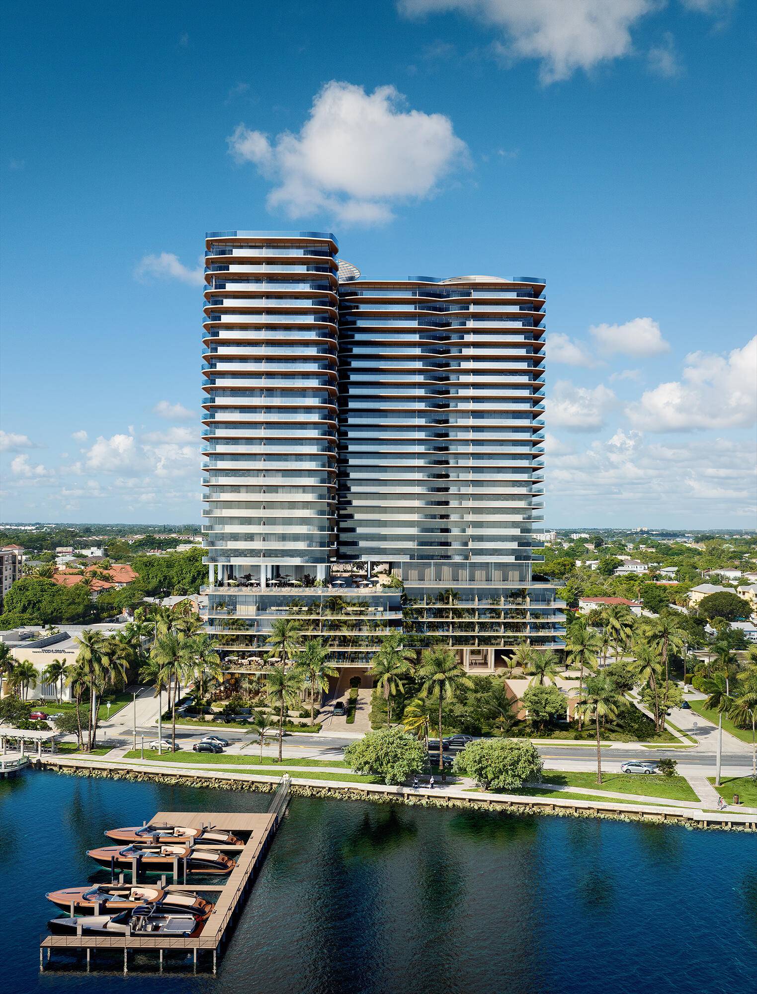 In its preconstruction phase, Olara will rise 26 stories along the Intracoastal waterway, only one mile from Palm Beach Island and downtown West Palm Beach.