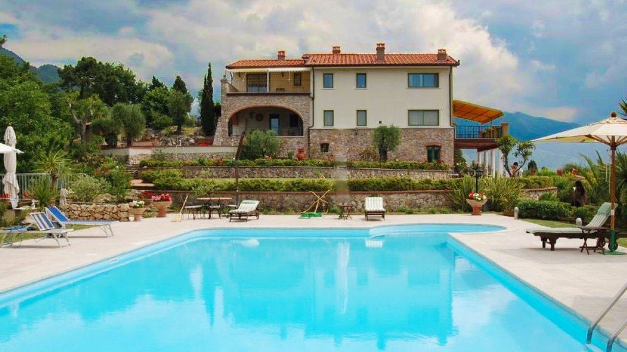 Tuscany sea. Versilia, luxury sea view villa with pool, fantastic location with sea view. hillside villa in Versilia, Camaiore with 5 bedrooms