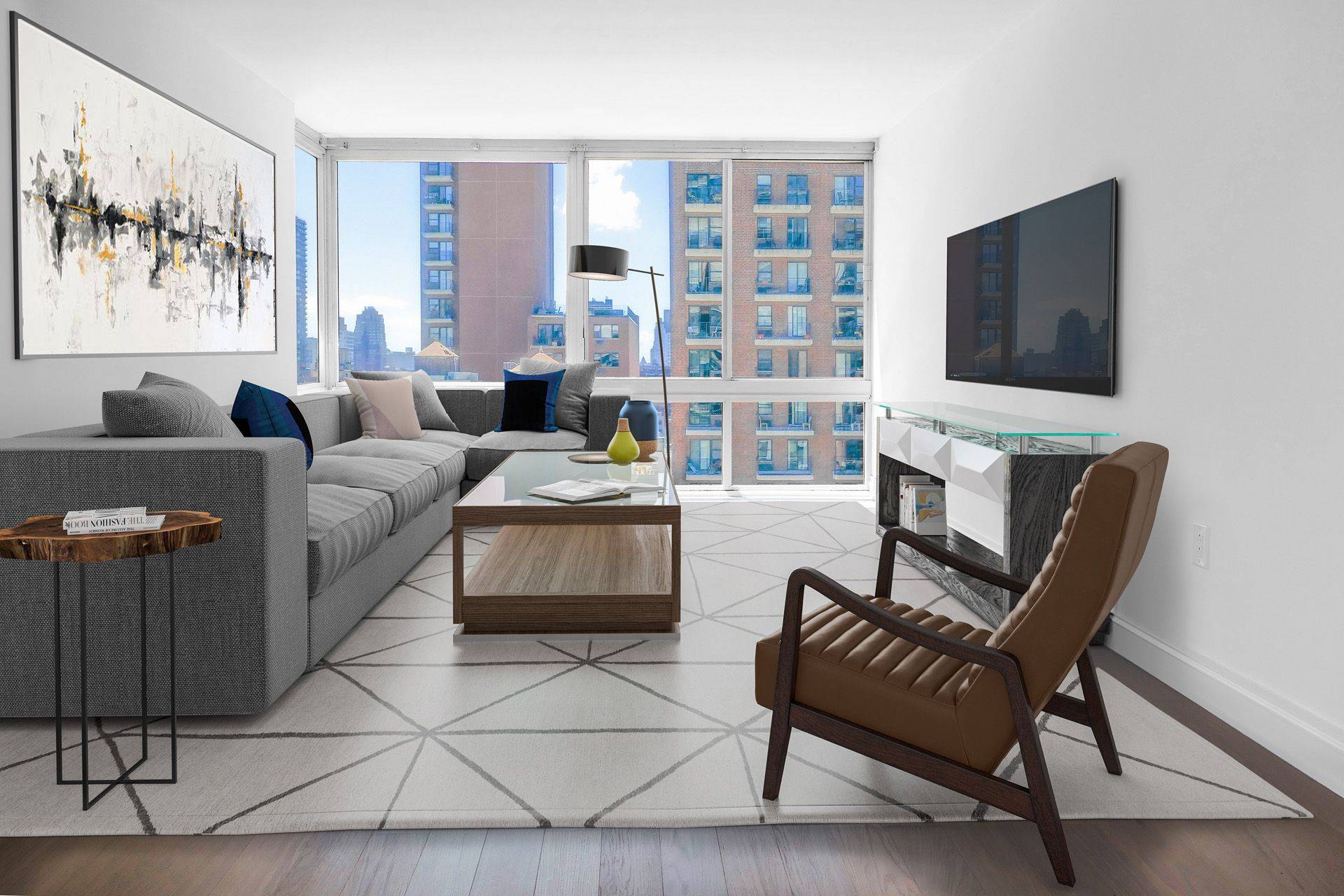 This stunning 25 story glass, steel, limestone and brick Upper East Side apartment building offers studio, one and two bedroom apartments, some of which feature terraces.
